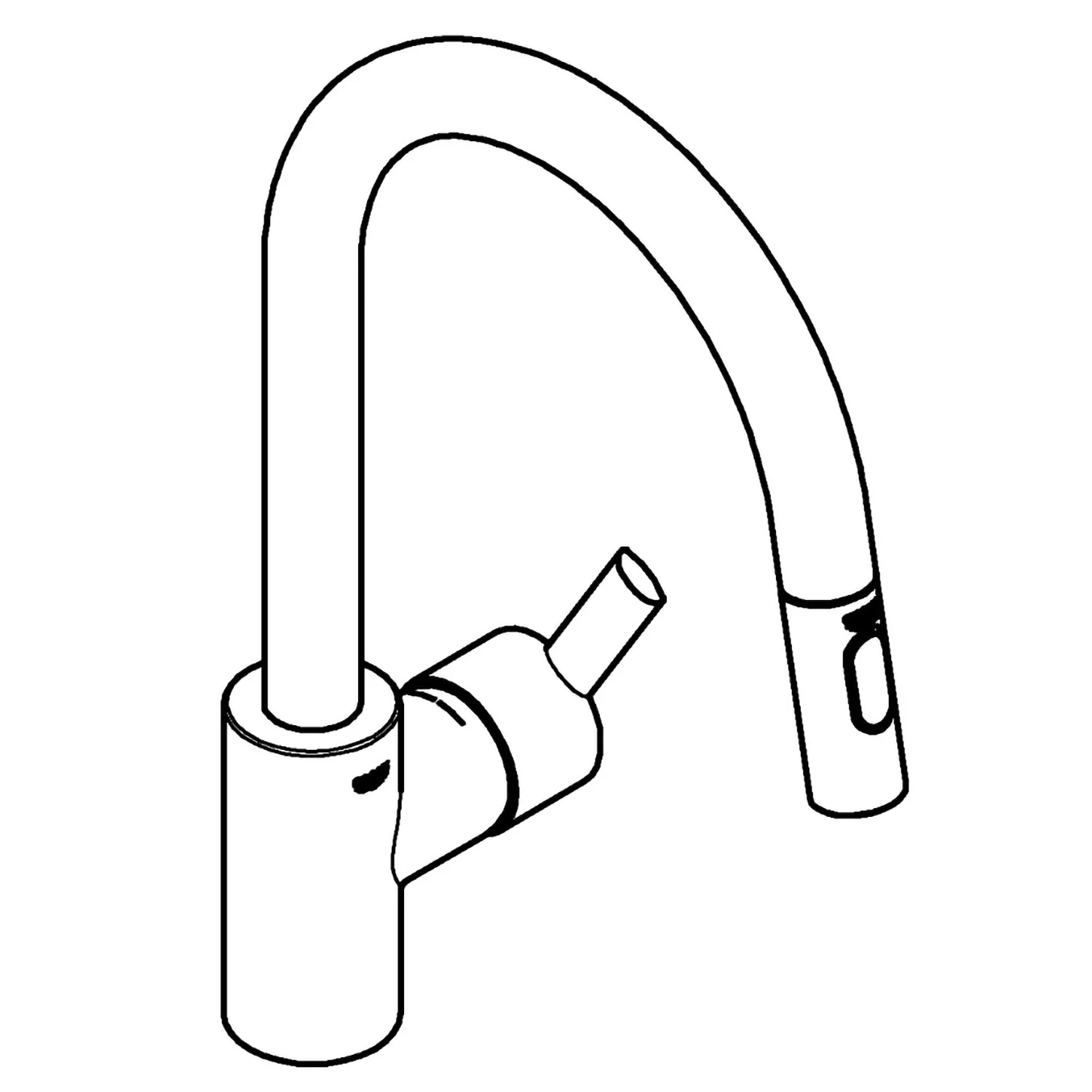 GROHE Feel Einhand-Spültischbatterie 1/2" hoher Auslauf, 2 Strahlarten Bild 6