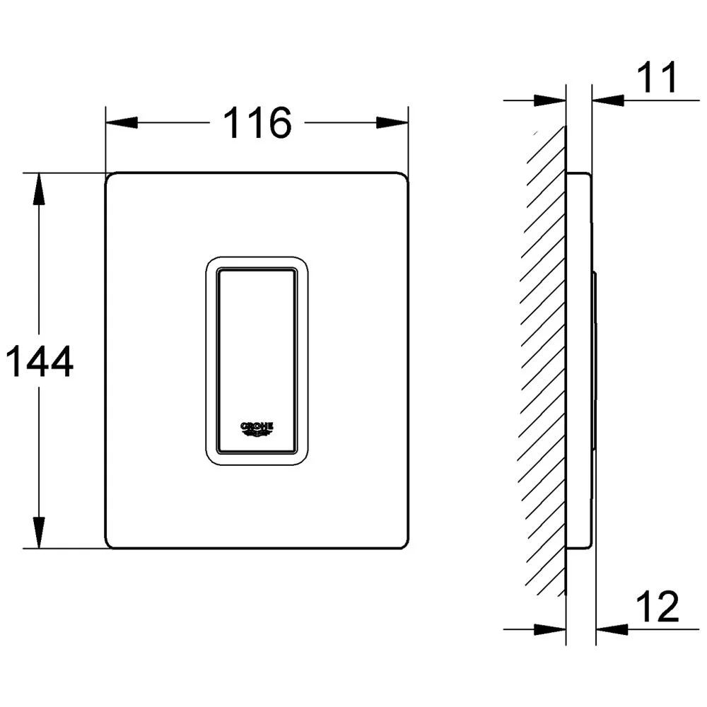 GROHE Skate Cosmopolitan Urinal-Betätigungsplatte Bild 2