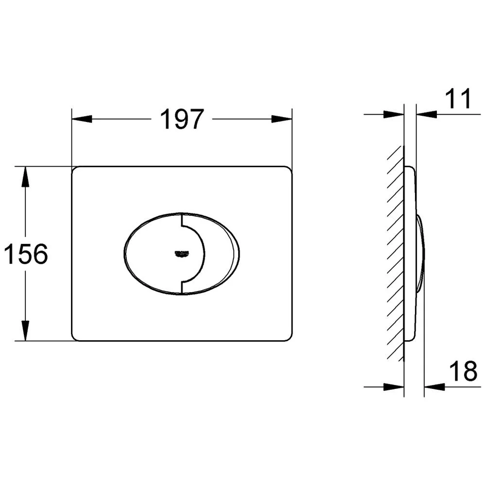 GROHE Skate Air WC-Abdeckplatte für Spülkästen ab Sommer 2008 Bild 2