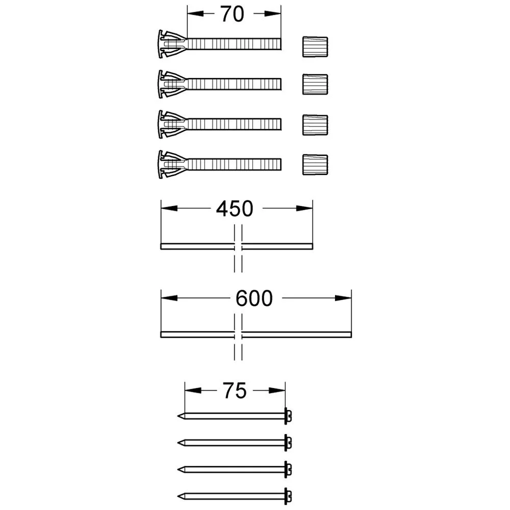 GROHE Verlängerungs-Set 70 mm Bild 2