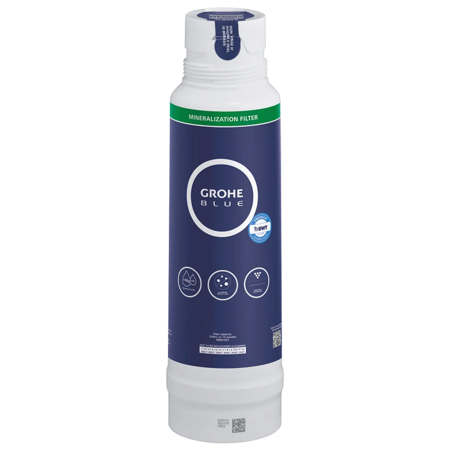Widok z przodu filtra mineralizacyjnego Grohe Blue, Grohe