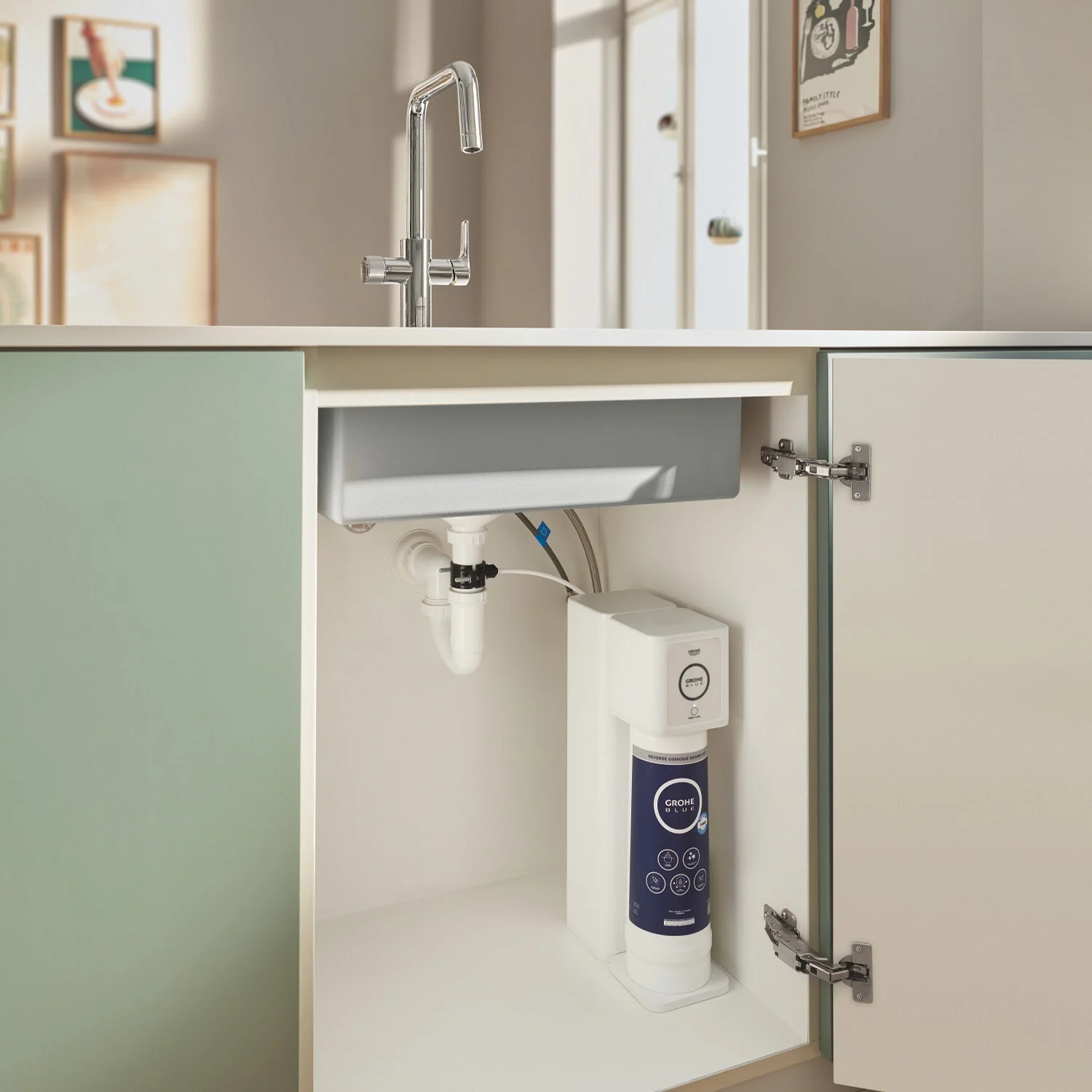 Filtr odwróconej osmozy zainstalowany pod zlewem kuchennym, Grohe