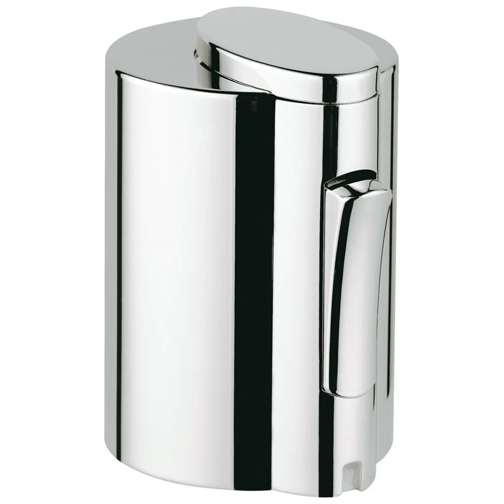 Cylindryczny chromowany wybierak temperatury widok z przodu, Grohe