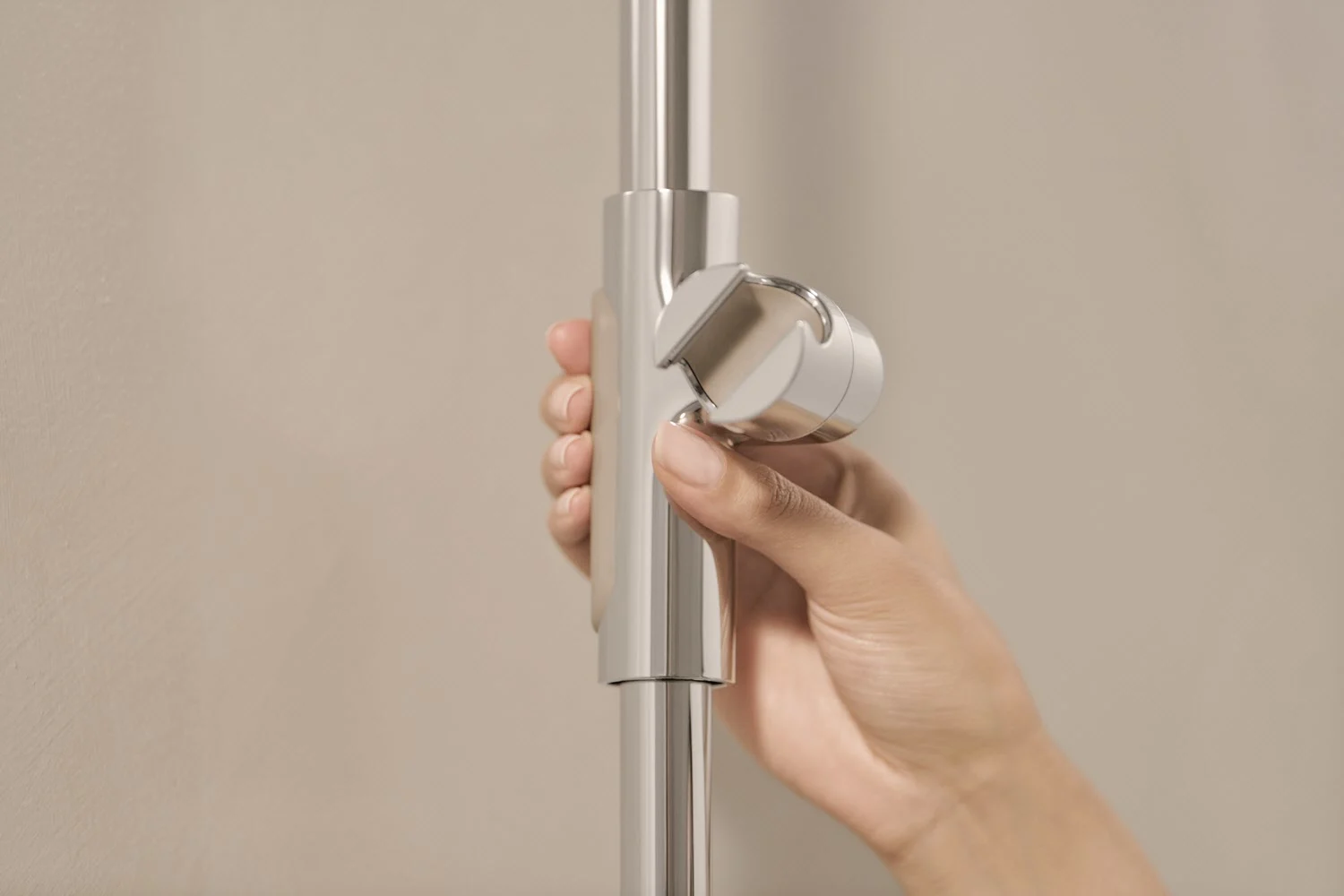 Hansa HANSAAURELIA Duschsystem mit Thermostat-Brausebatterie mit Kopfbrause eckig und Stabhandbrause eckig 1-strahlig Bild 6