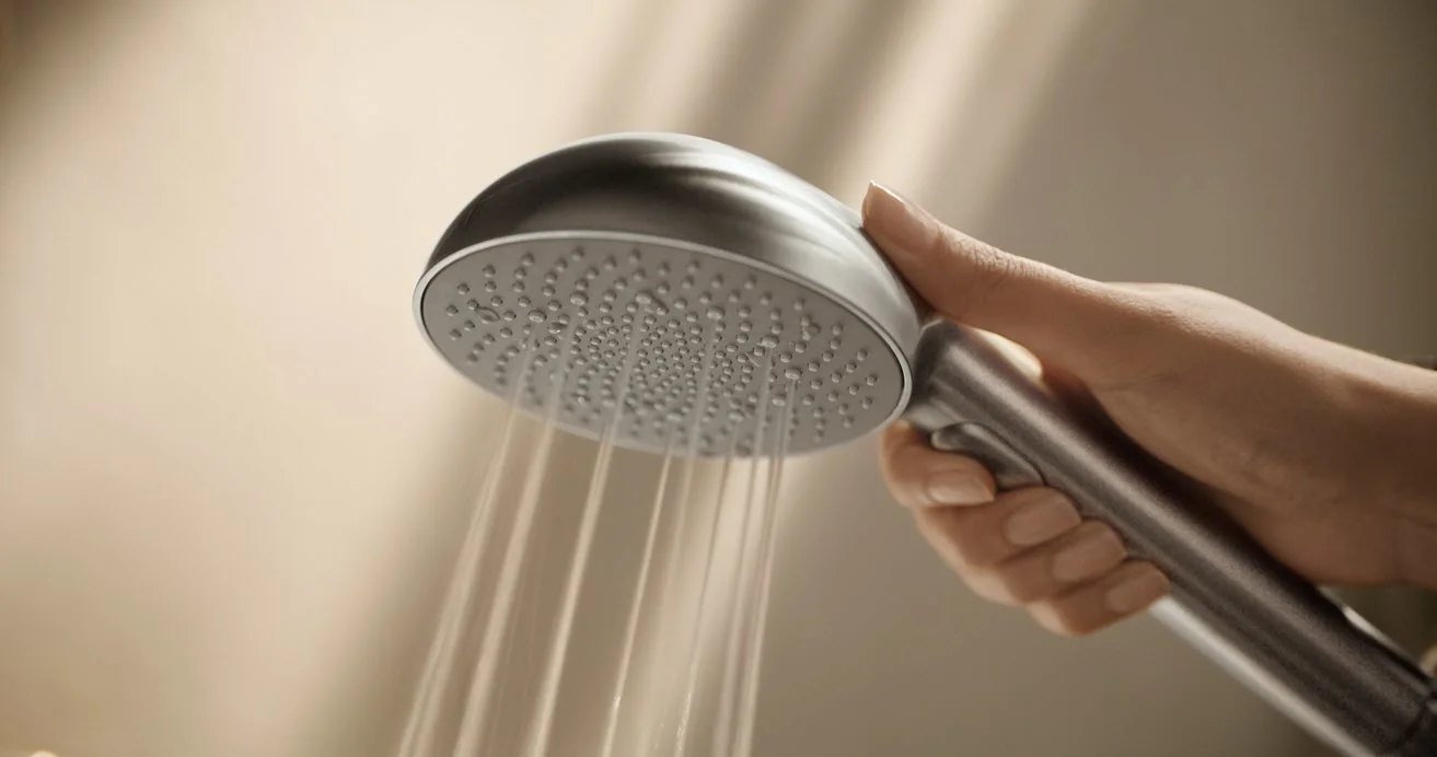 Hansa HANSAAURELIA Thermostat-Brausebatterie mit Brausestange rund 97 cm und Handbrause 3-strahlig Bild 8