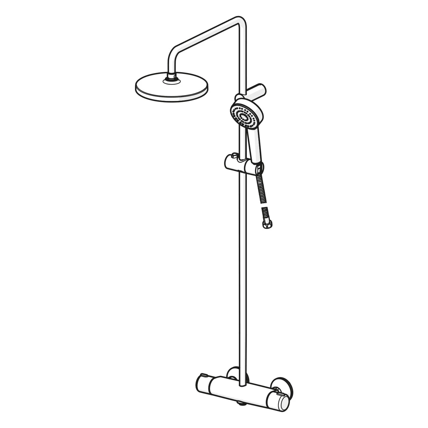 Hansa HANSABASIC Thermostat-Regenbrause-Duscharmatur Bild 2