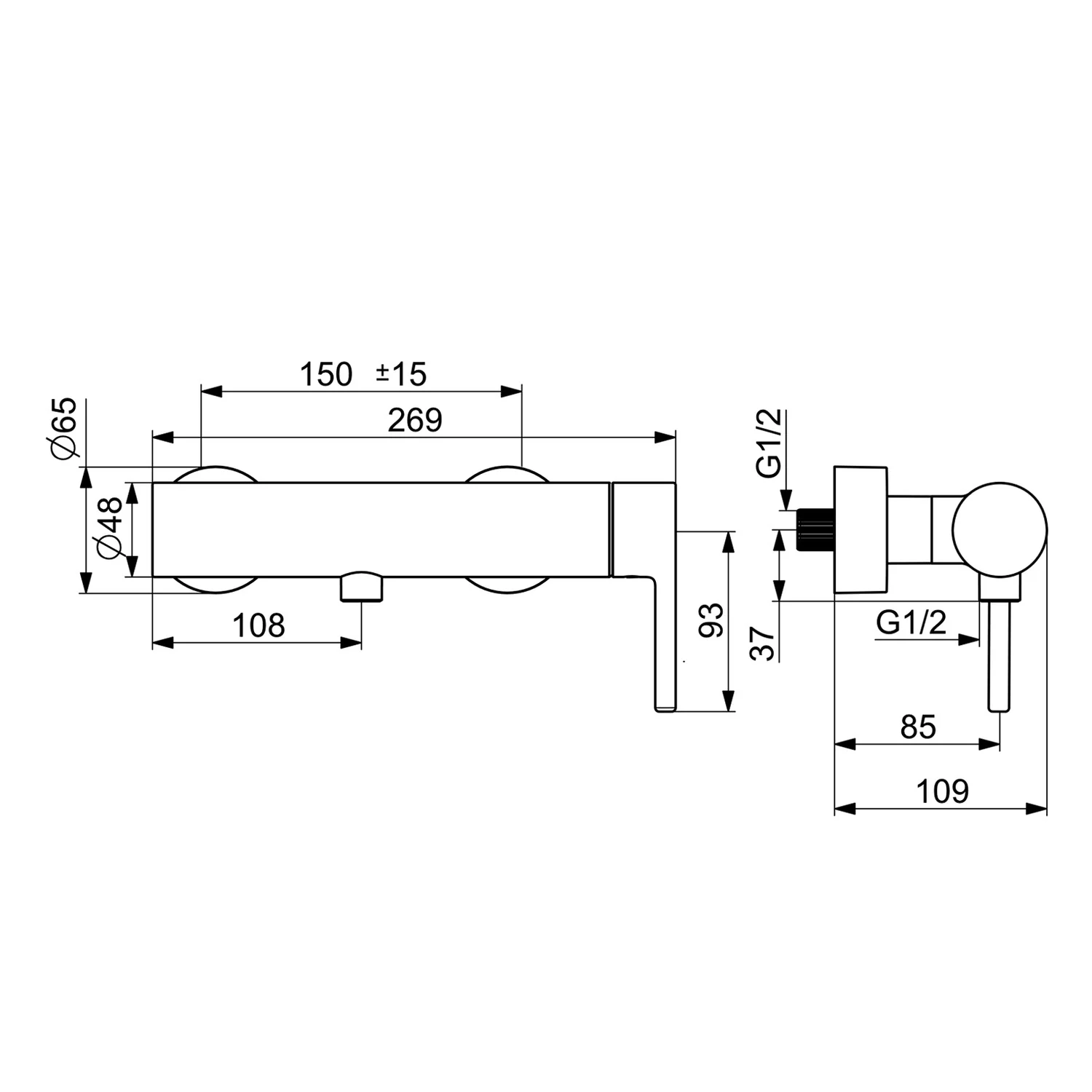 Hansa HANSAVANTIS Style Brausebatterie Einhebelmischer Bild 2
