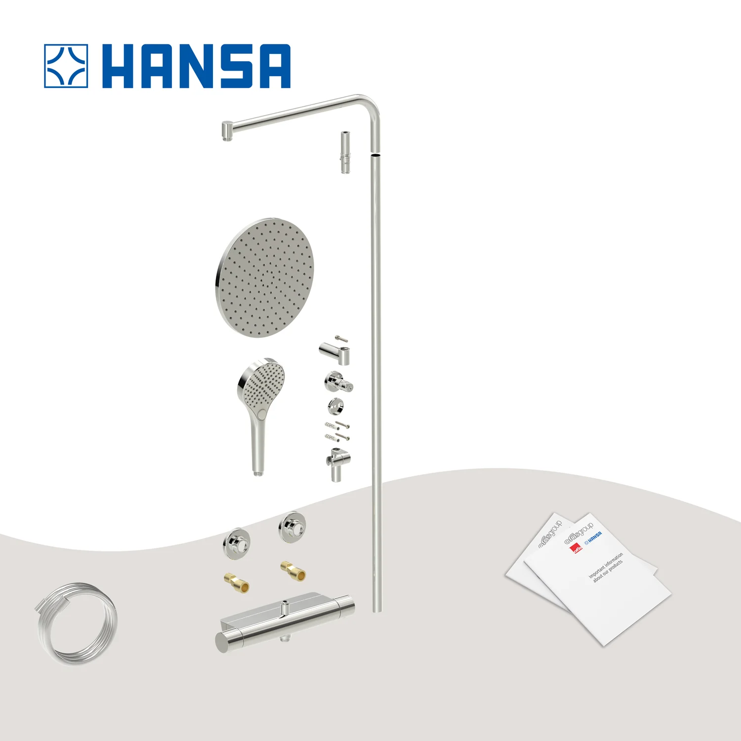 Hansa HANSAVIVA Regenbrause-Duscharmatur mit Thermostat Bild 6
