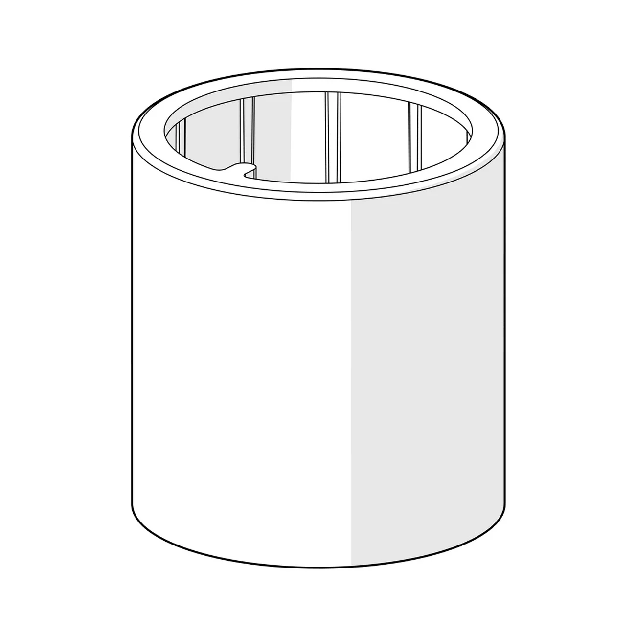 Rysunek techniczny cylindrycznej tulei, Hansa