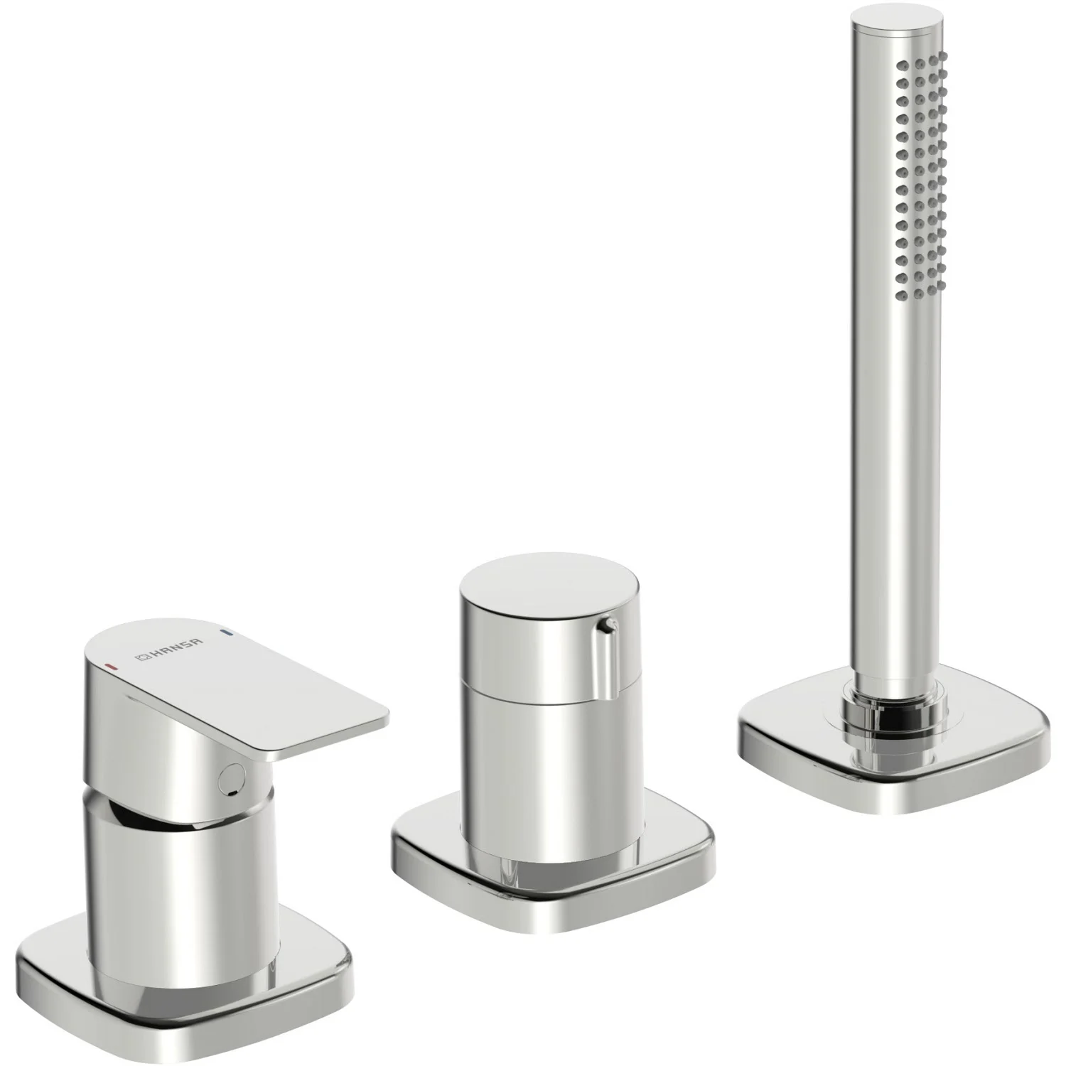 Hansa HANSASTELA Fertigmontageset Einhandmischer 3-Loch, Rosette soft edge
