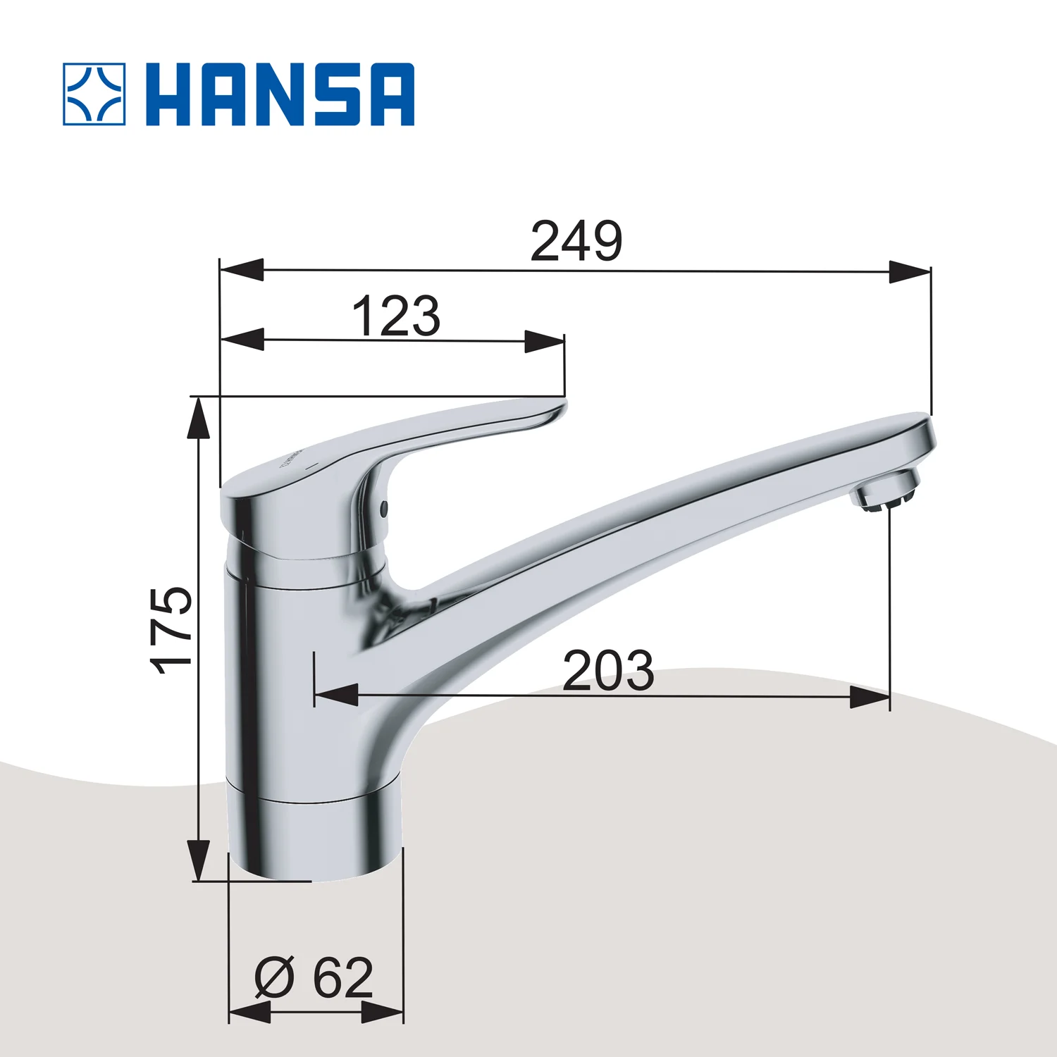 Hansa HANSAMIX Spültisch-Einhand-Einlochbatterie Bild 6
