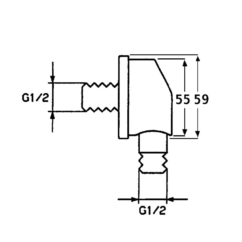 Hansa HANSAVANTIS Wandanschlussbogen DN 15 Bild 2