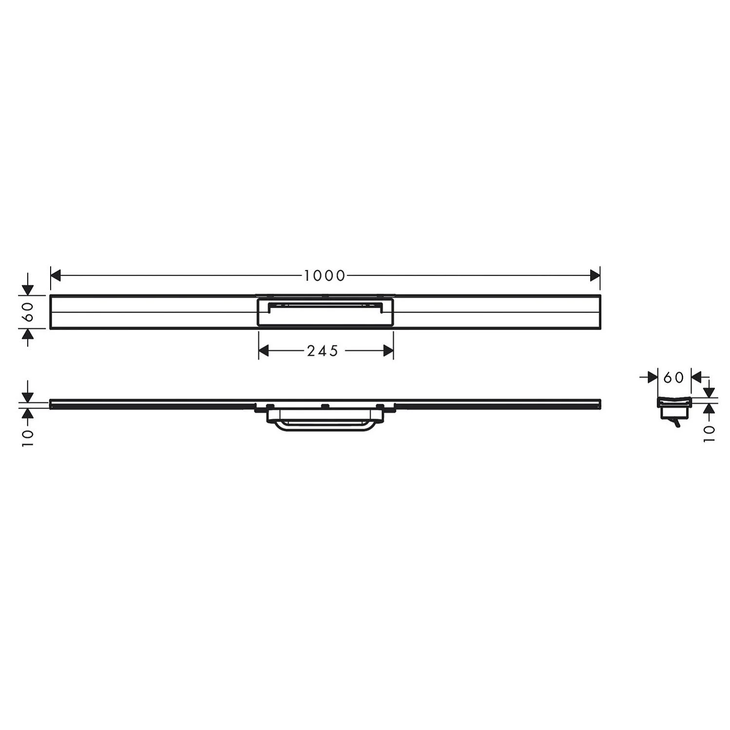 hansgrohe RainDrain Flex Fertigset Duschrinne 100 cm, kürzbar Bild 2