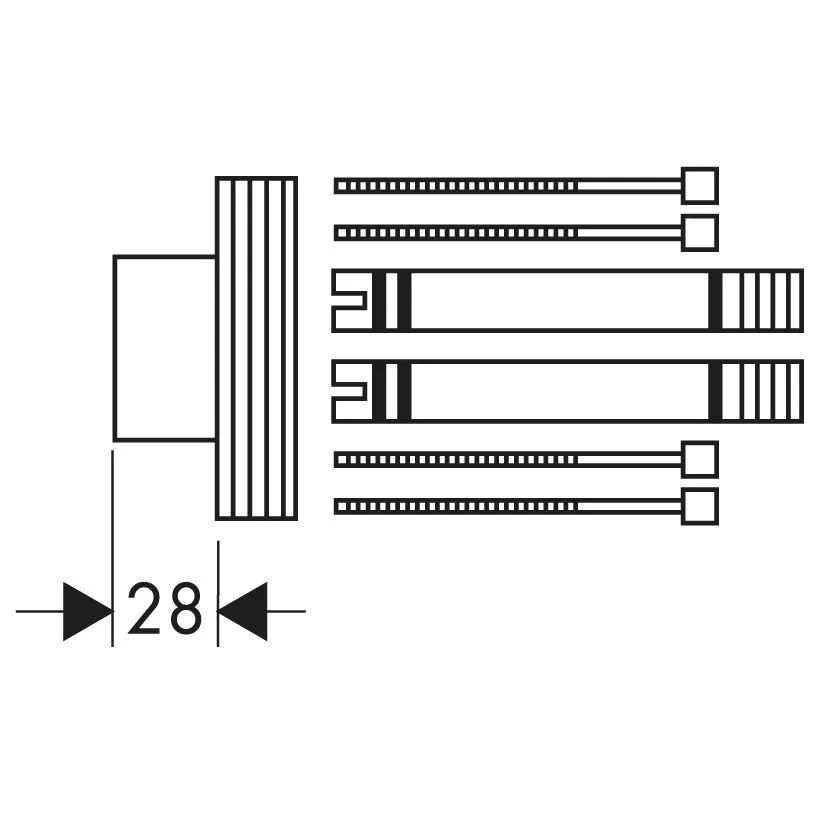 hansgrohe Verlängerung 28 mm für Duschsäule Bild 2