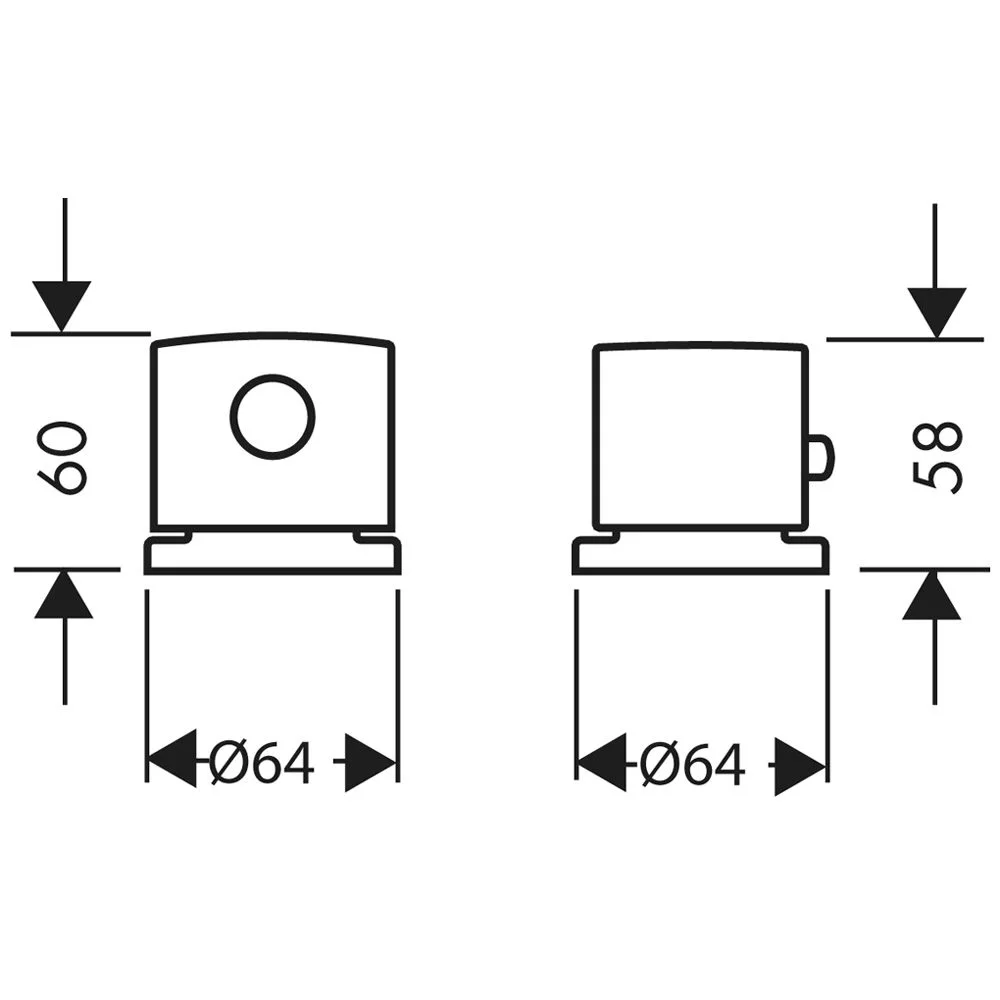 AXOR Uno² 2-Loch Thermostat für Wannenrandmontage Bild 2