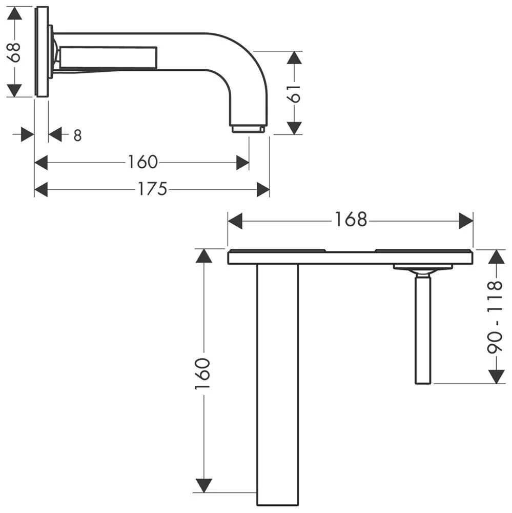 AXOR Citterio Einhebel-Waschtischmischer UP mit Platte Bild 2