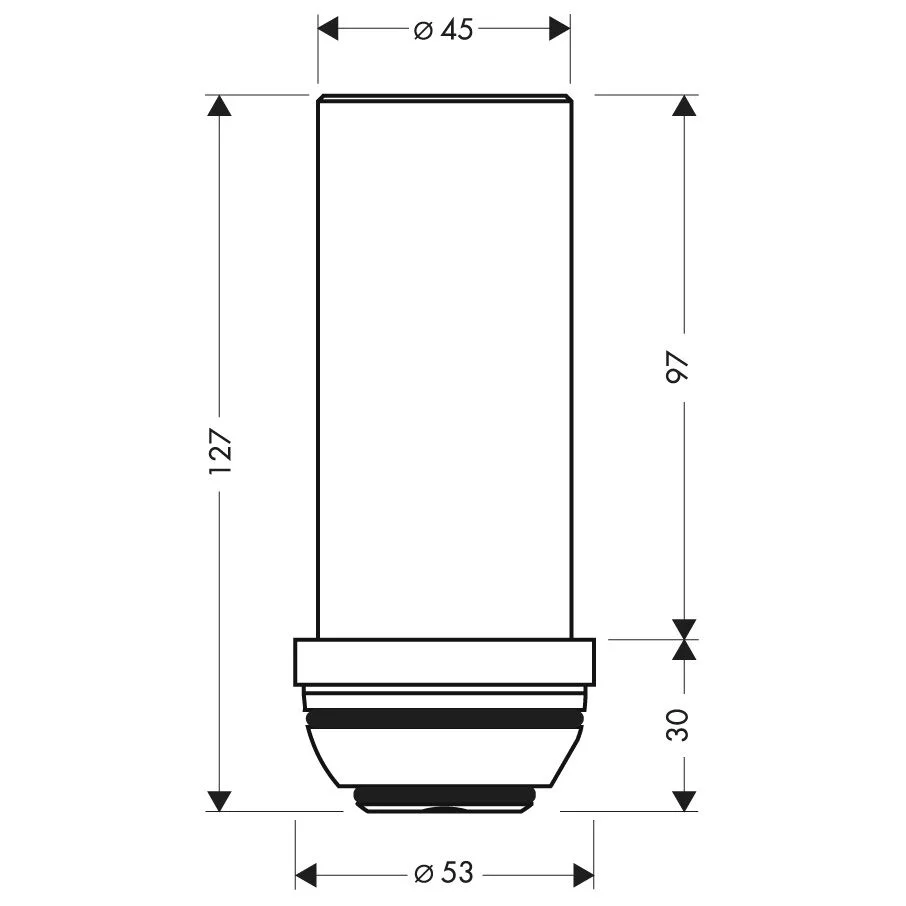 AXOR Verlängerung Standrohr 6 cm Bild 2