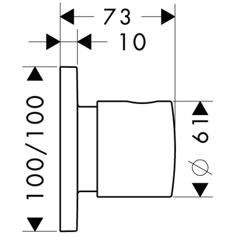 AXOR Citterio M Trio-/Quattro Absperr- und Umstellventil Unterputz Bild 2