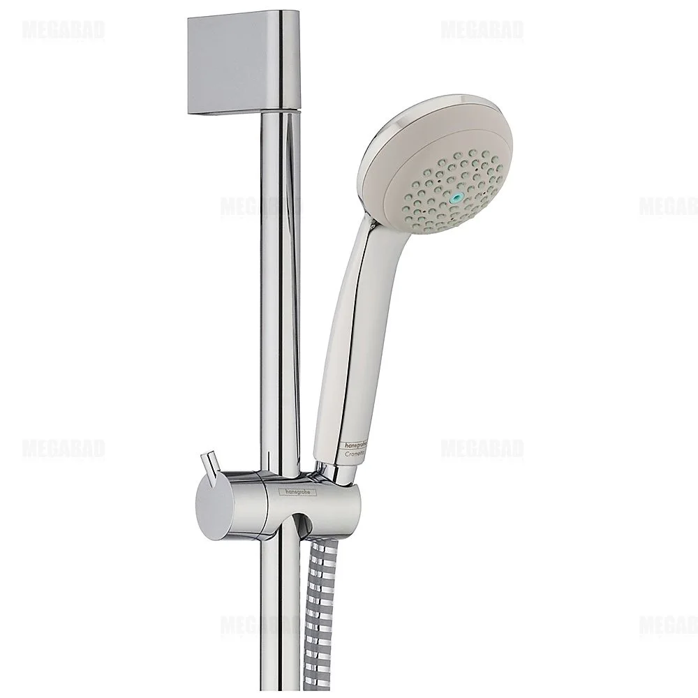 Zestaw prysznicowy z rączką i szyną, chrom, hansgrohe