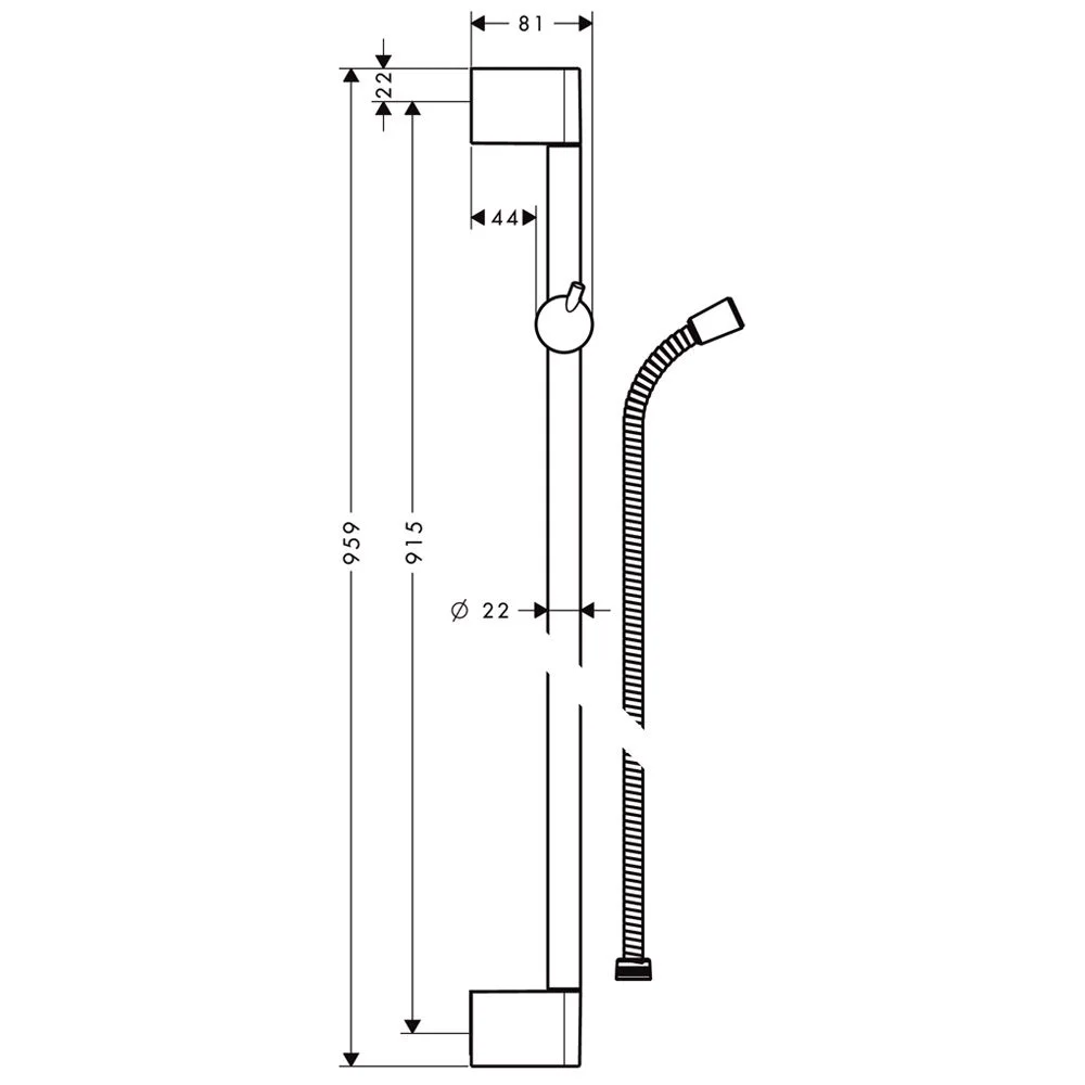 hansgrohe Unica Crometta Brausenstange 90 cm Bild 3