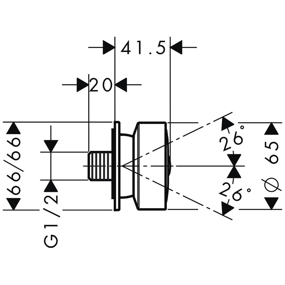 AXOR Seitenbrause mit eckiger Rosette Bild 2