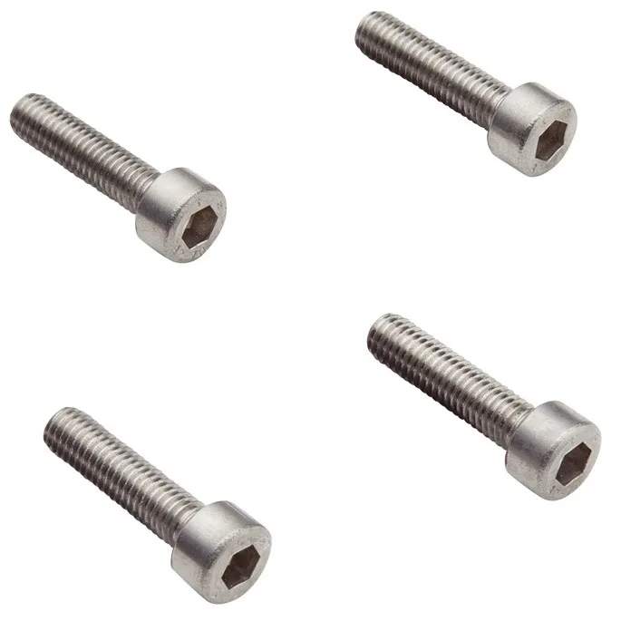Cztery metalowe śruby M5, widok z przodu, hansgrohe