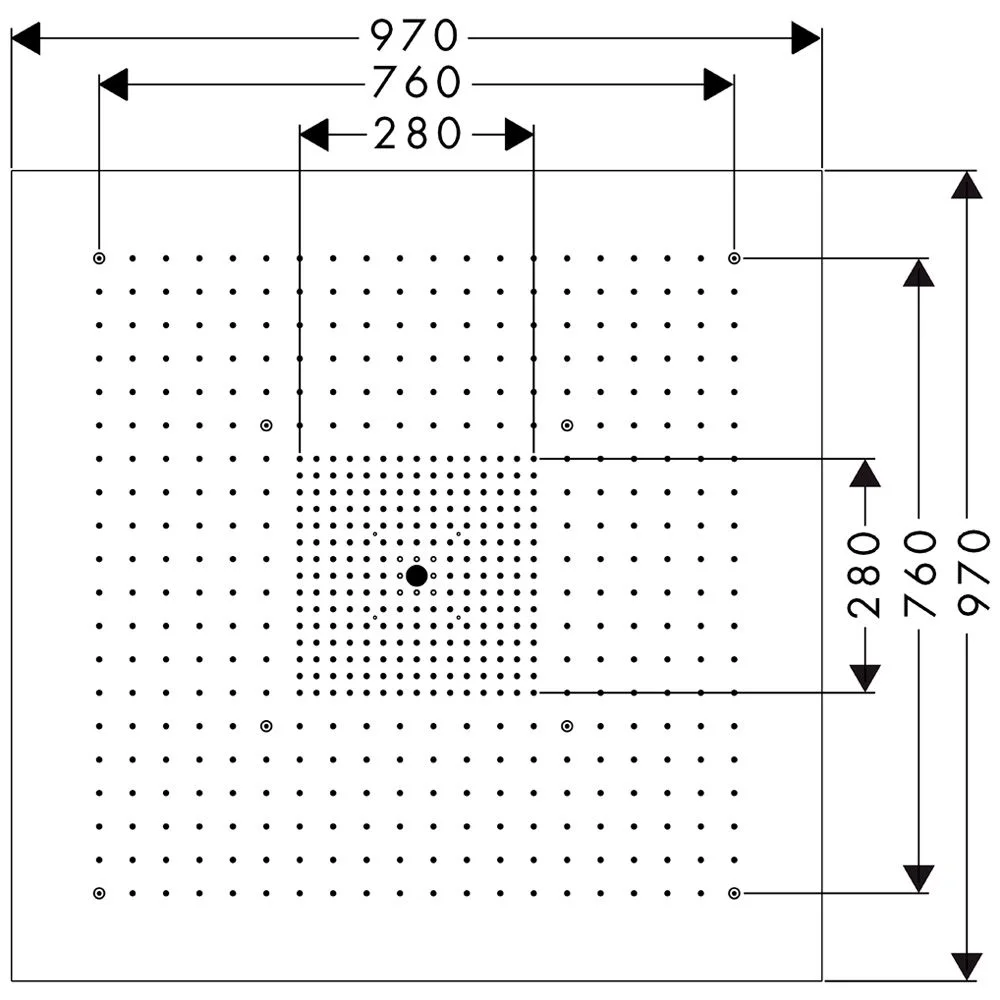 AXOR Starck Showerheaven ohne Beleuchtung 97 x 97 cm Bild 2