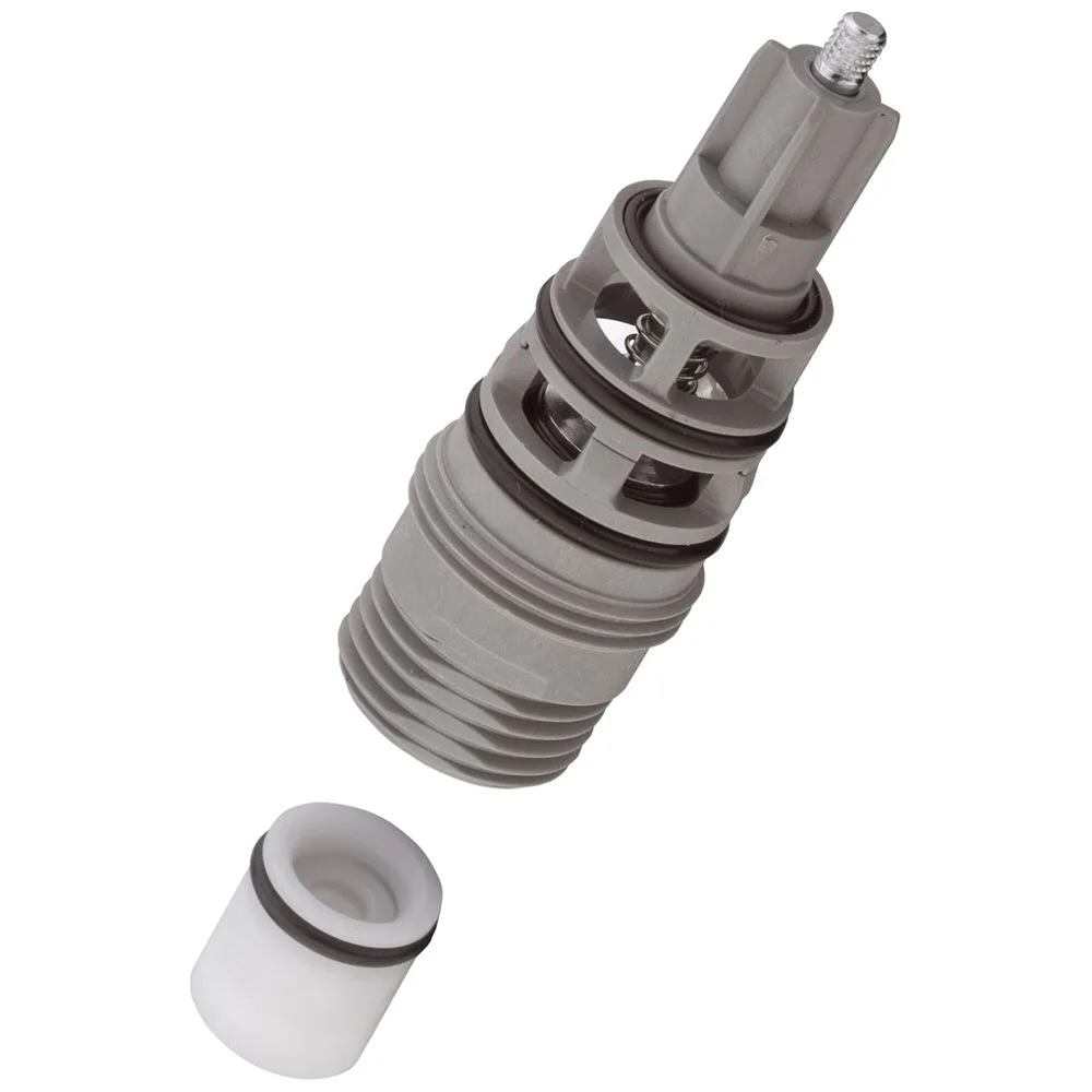 Szary przełącznik w widoku wyciętym, hansgrohe