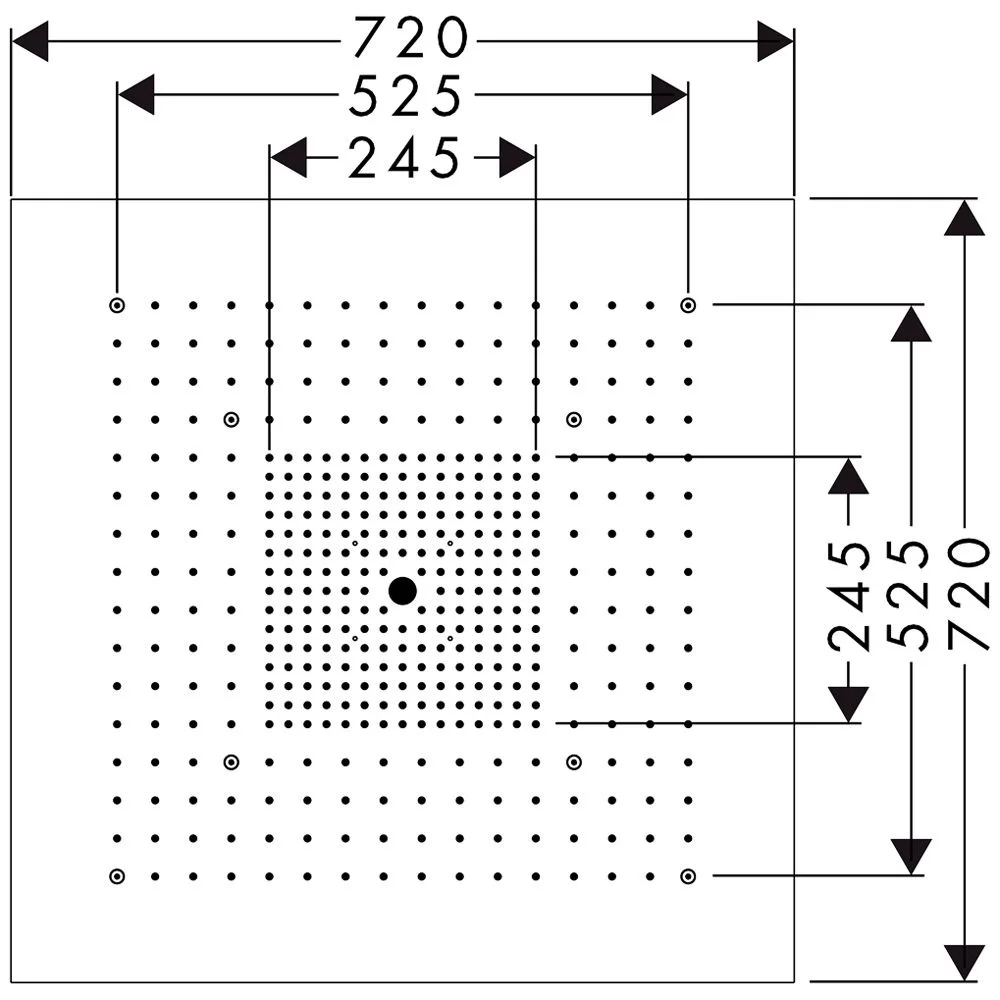AXOR Starck Showerheaven ohne Beleuchtung 72 x 72 cm Bild 2