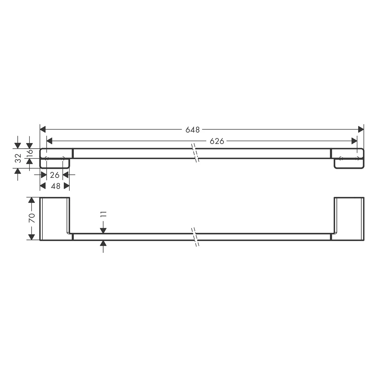 hansgrohe AddStoris Badetuchhalter Bild 2
