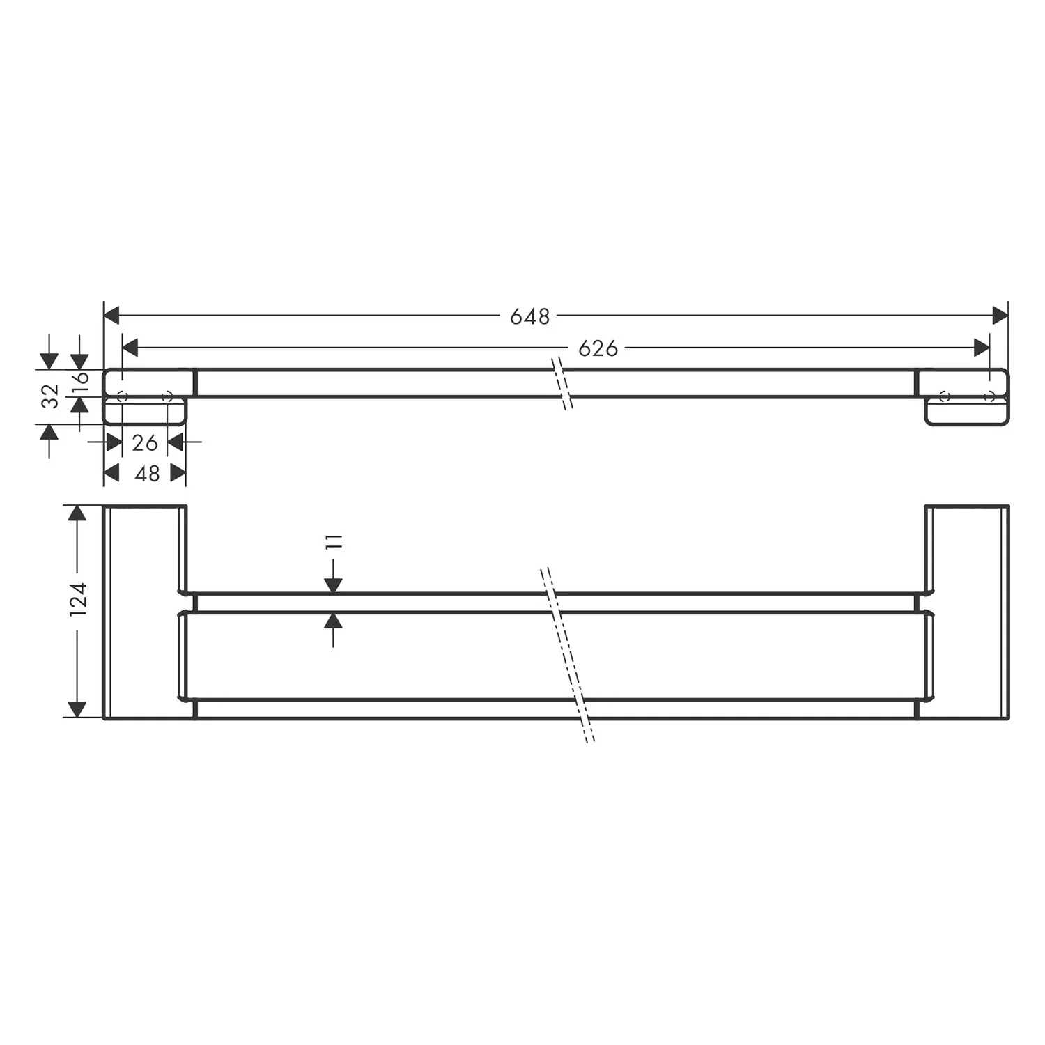hansgrohe AddStoris Doppelbadetuchhalter Bild 2