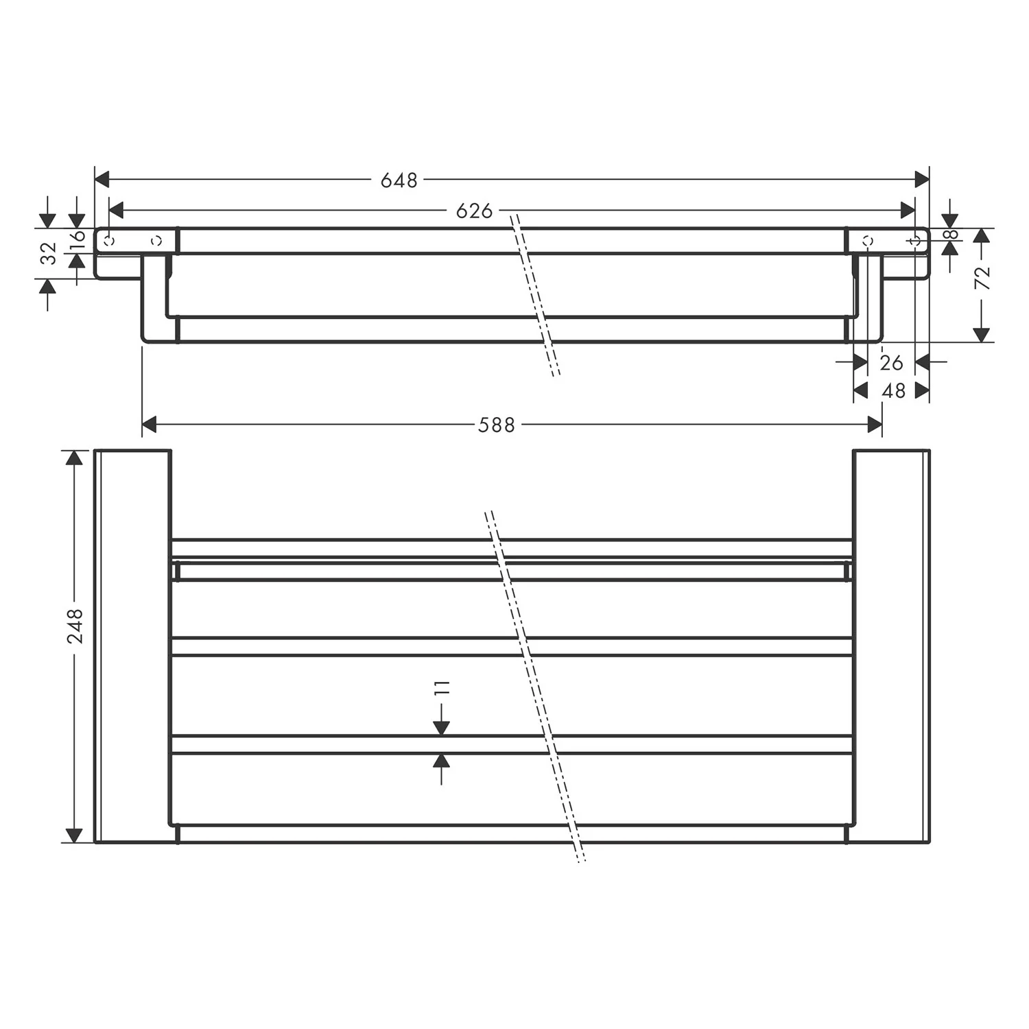 hansgrohe AddStoris Handtuchablage mit Handtuchhalter Bild 2