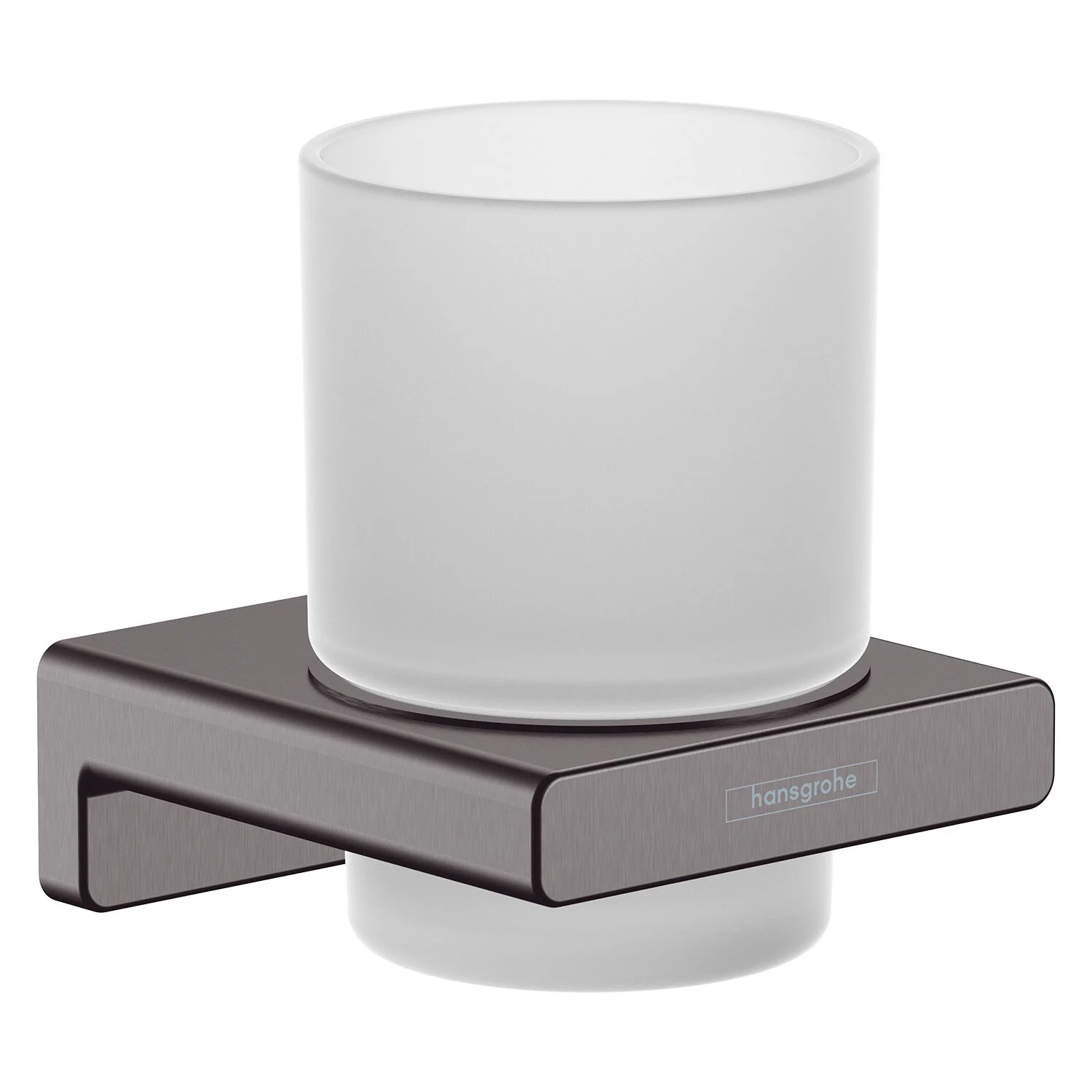 Uchwyt na szczoteczki widok z boku, czarny, hansgrohe
