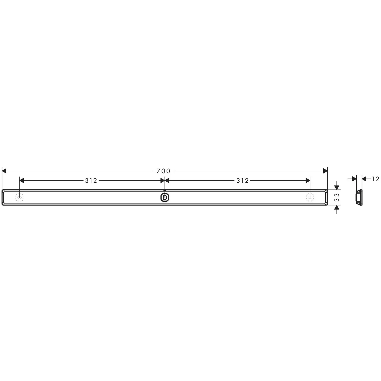 hansgrohe WallStoris Wandstange 70 cm Bild 5