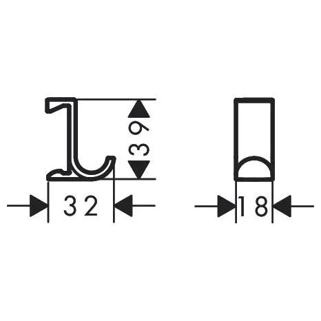 hansgrohe WallStoris Handtuchhaken breit Bild 4