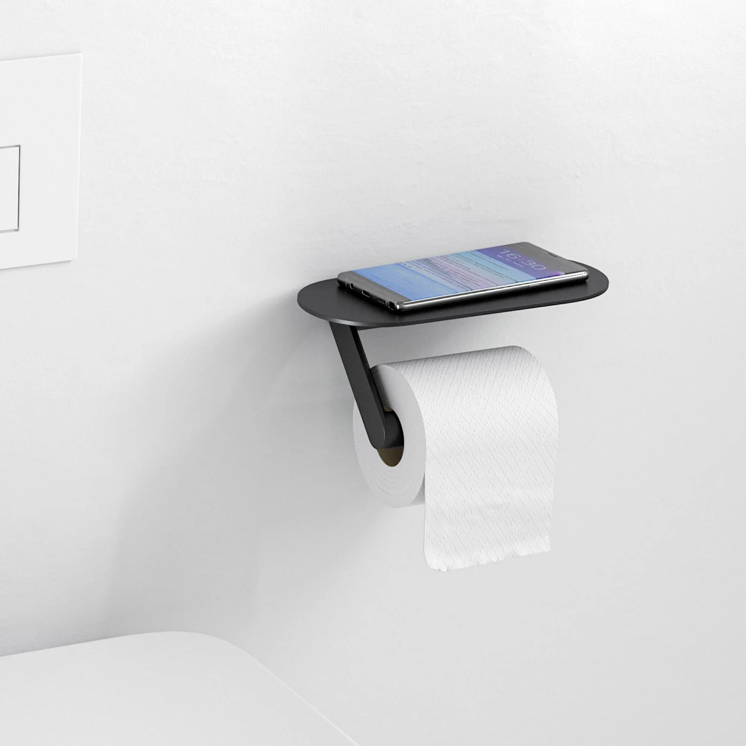 hansgrohe WallStoris Toilettenpapierhalter mit Ablage Bild 2