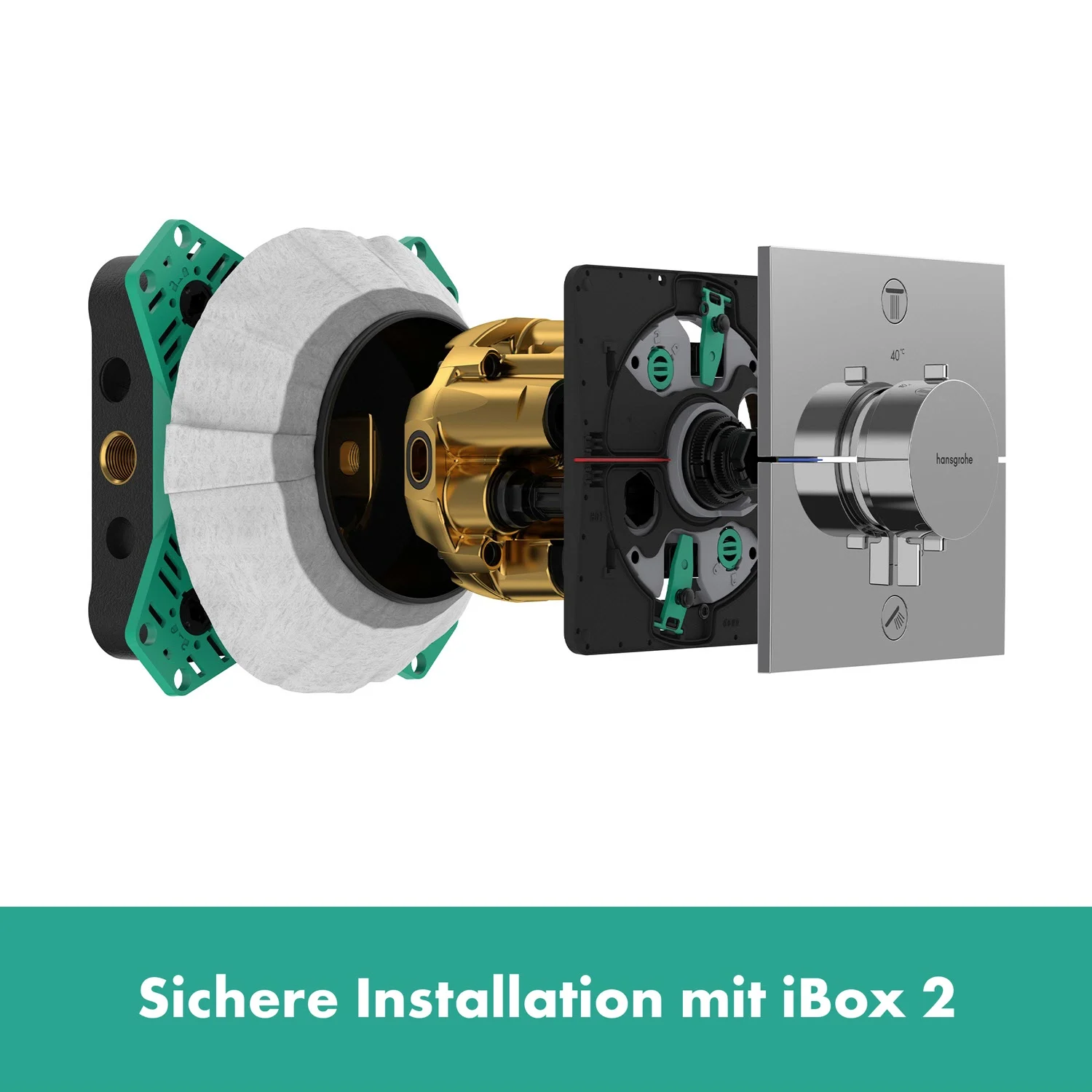Widok eksplodowany mieszacza z iBox 2, hansgrohe