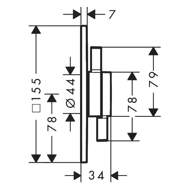 hansgrohe DuoTurn E Mischer Unterputz für 2 Funktionen Bild 5