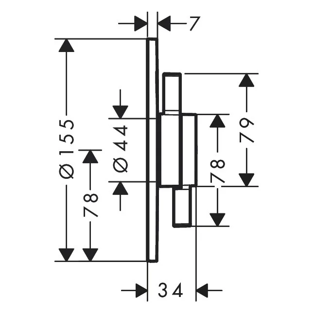 hansgrohe DuoTurn S Mischer Unterputz für 2 Funktionen Bild 5