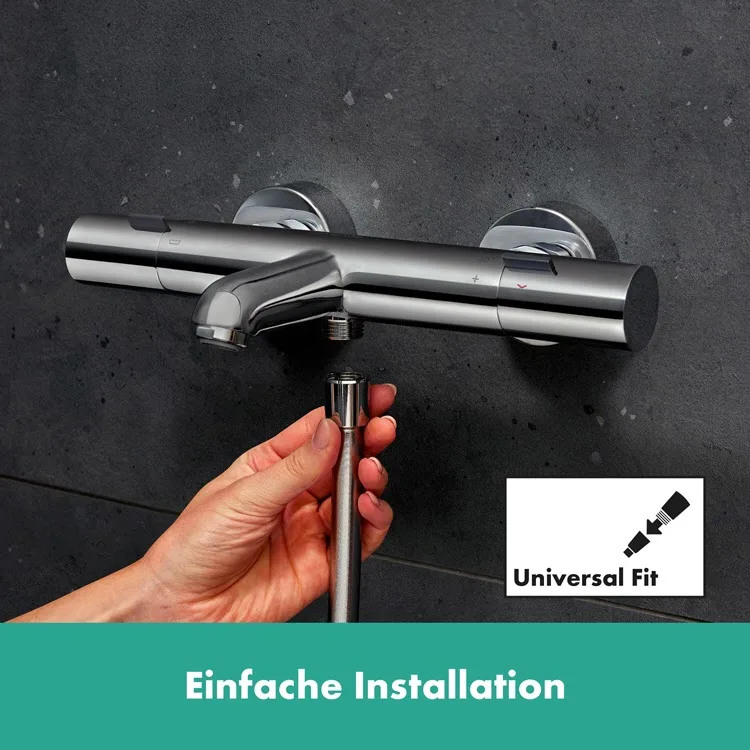 Instalacja termostatu ręką w łazience, hansgrohe