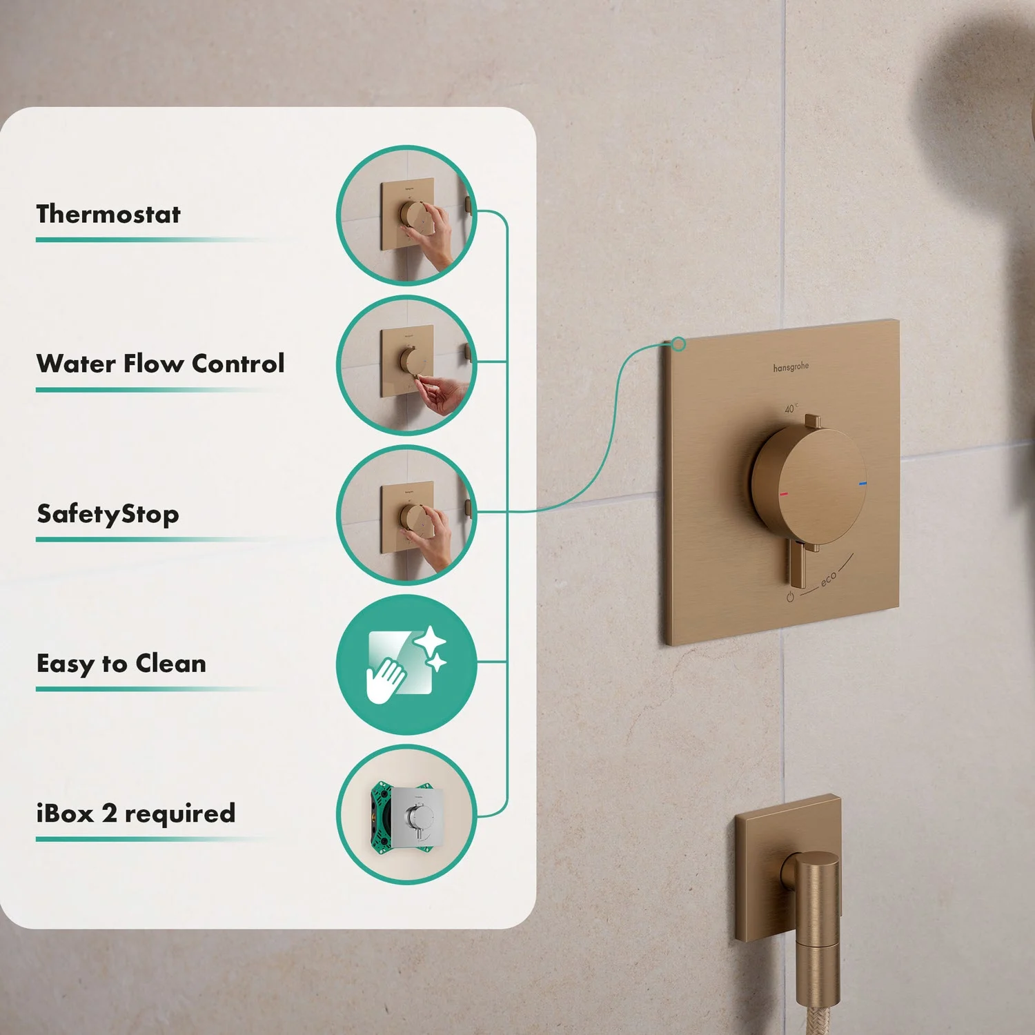 hansgrohe Ecostat Comfort E Thermostat Unterputz für 1 Funktion Bild 8