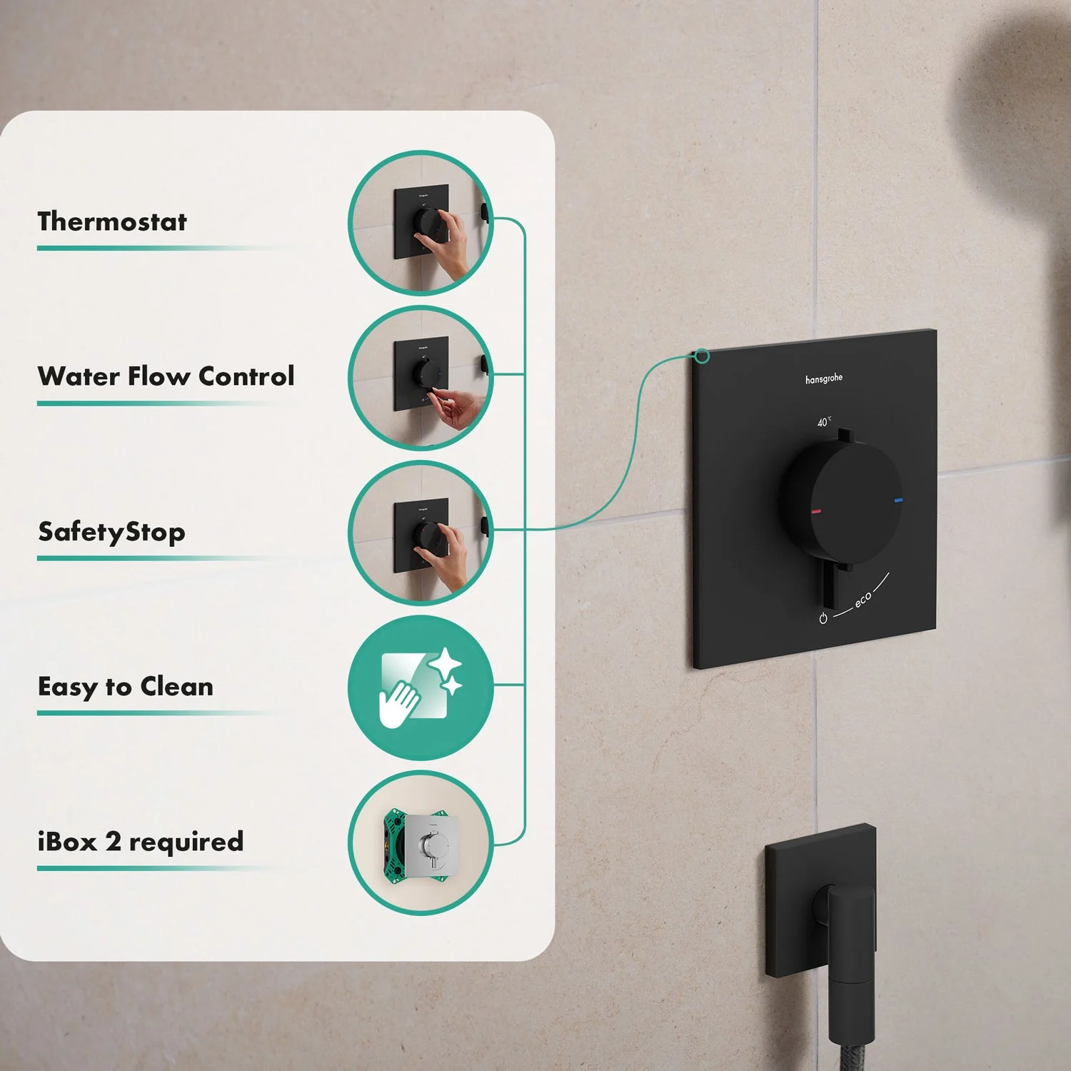 hansgrohe Ecostat Comfort E Thermostat Unterputz für 1 Funktion Bild 8