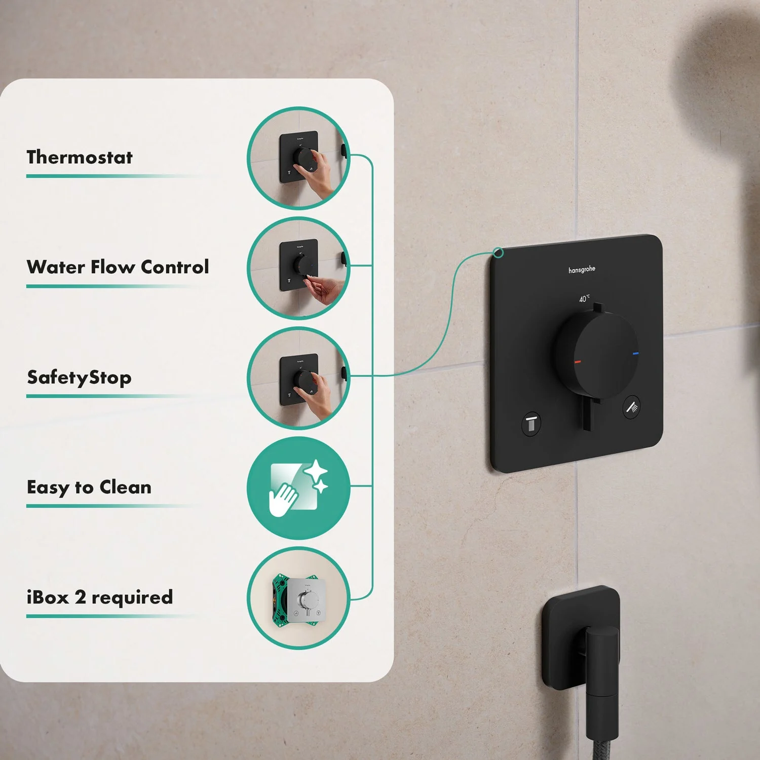 hansgrohe Ecostat Comfort Q Thermostat Unterputz für 2 Funktionen Bild 8