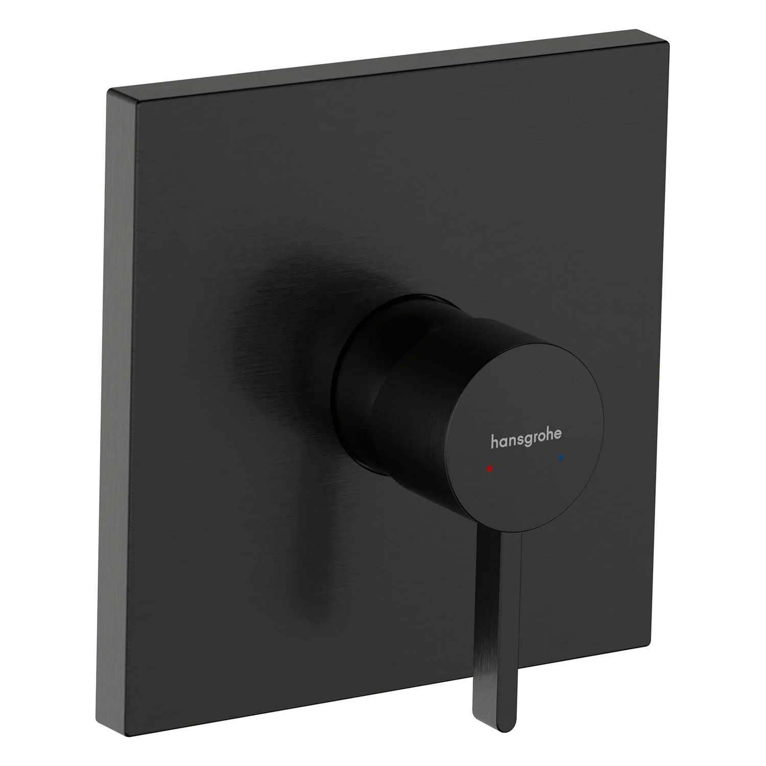 Czarna bateria jednouchwytowa z przodu, hansgrohe