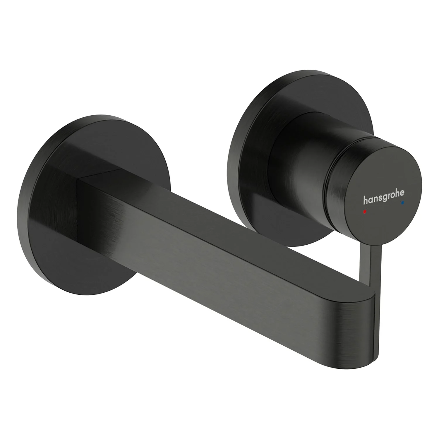 Czarna bateria jednouchwytowa widok z boku, hansgrohe
