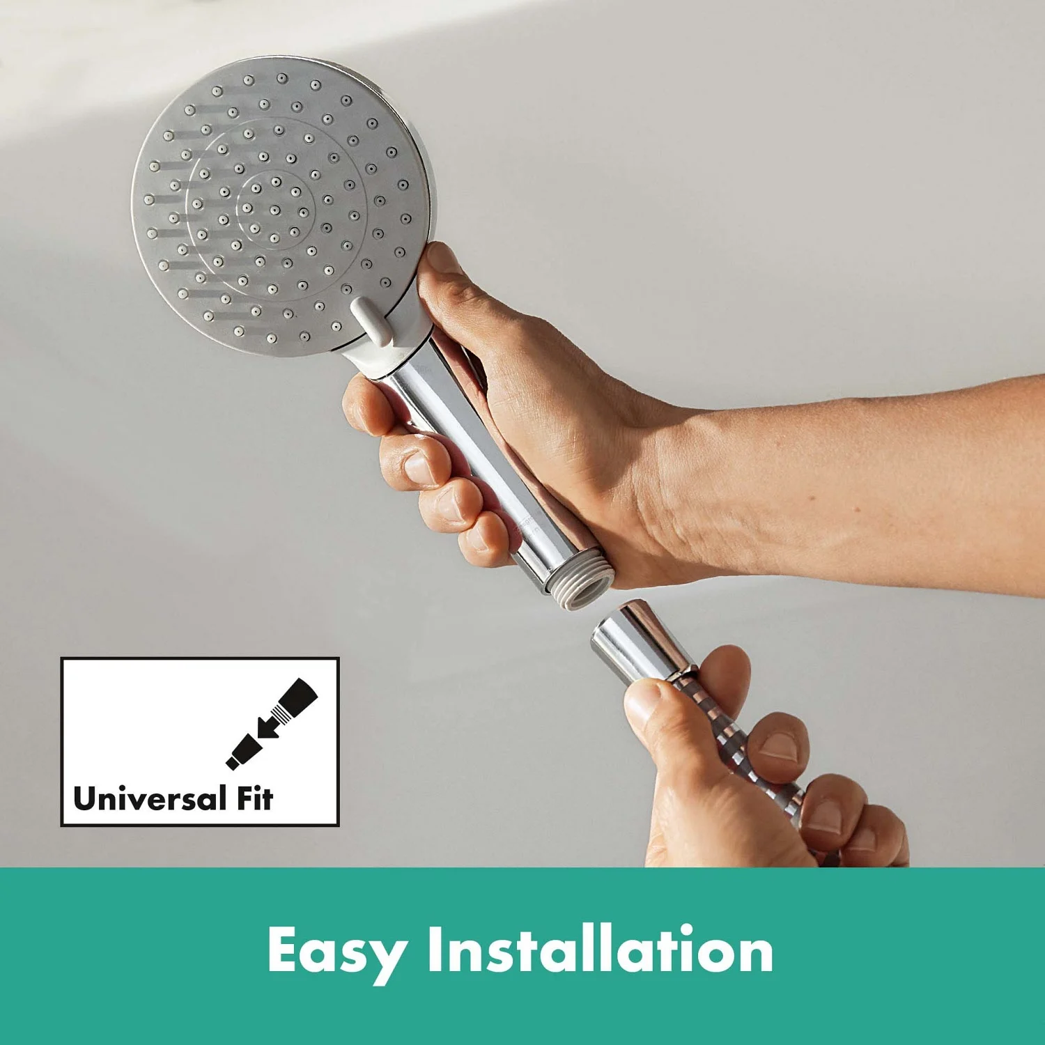 Słuchawka prysznicowa z łatwym montażem zbliżenie, hansgrohe