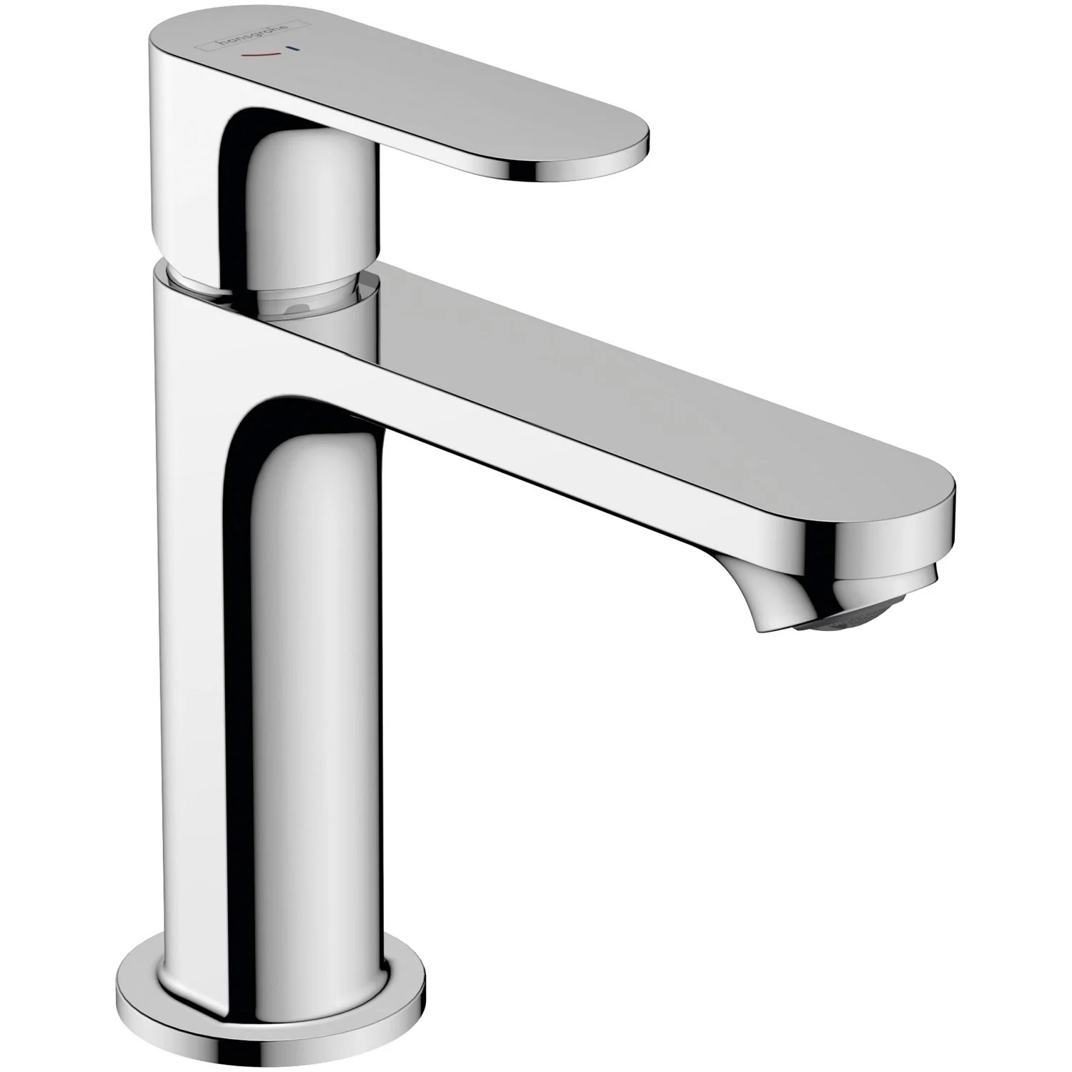 Chromowana bateria umywalkowa widok z boku, hansgrohe