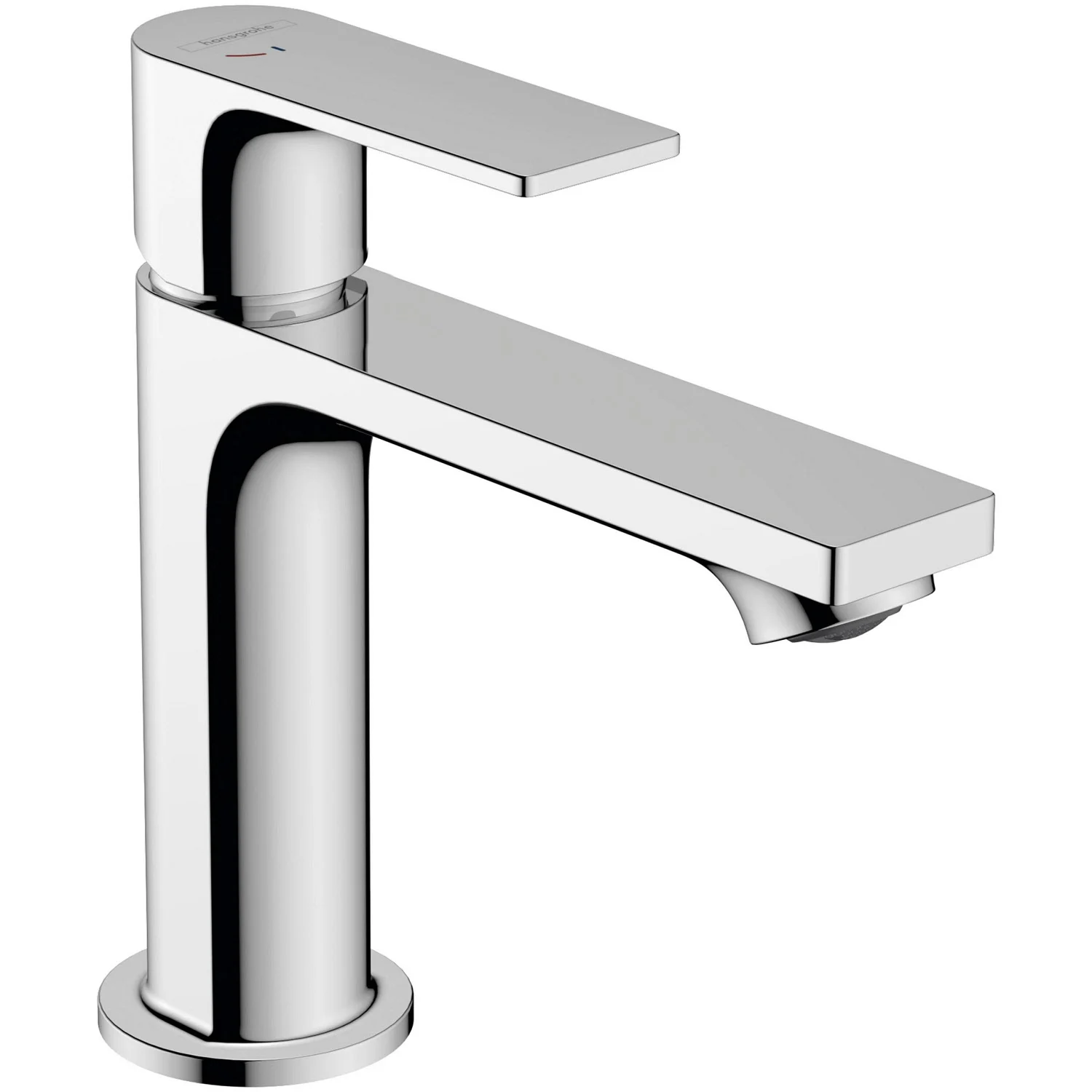 Chromowana bateria umywalkowa z widokiem z boku, hansgrohe