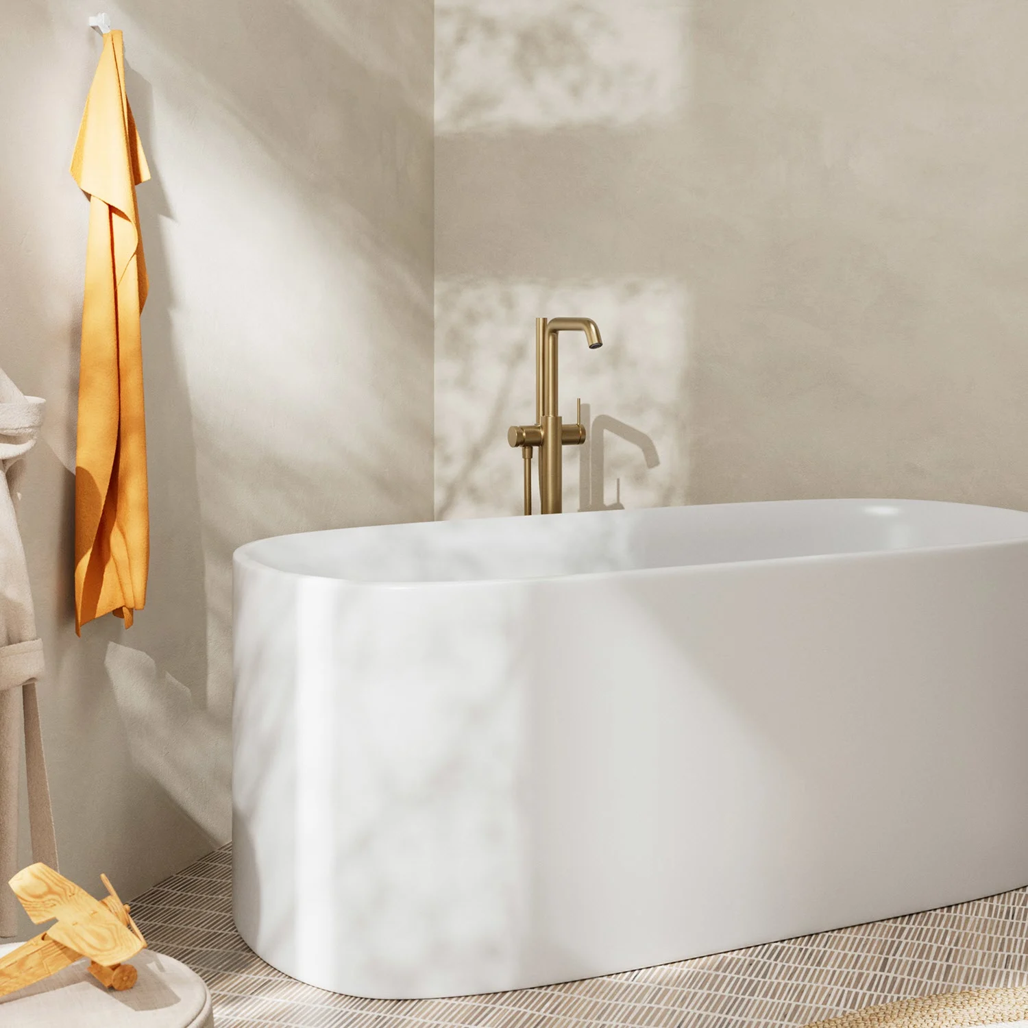 hansgrohe Tecturis S Einhebel-Wannenarmatur bodenstehend Bild 2