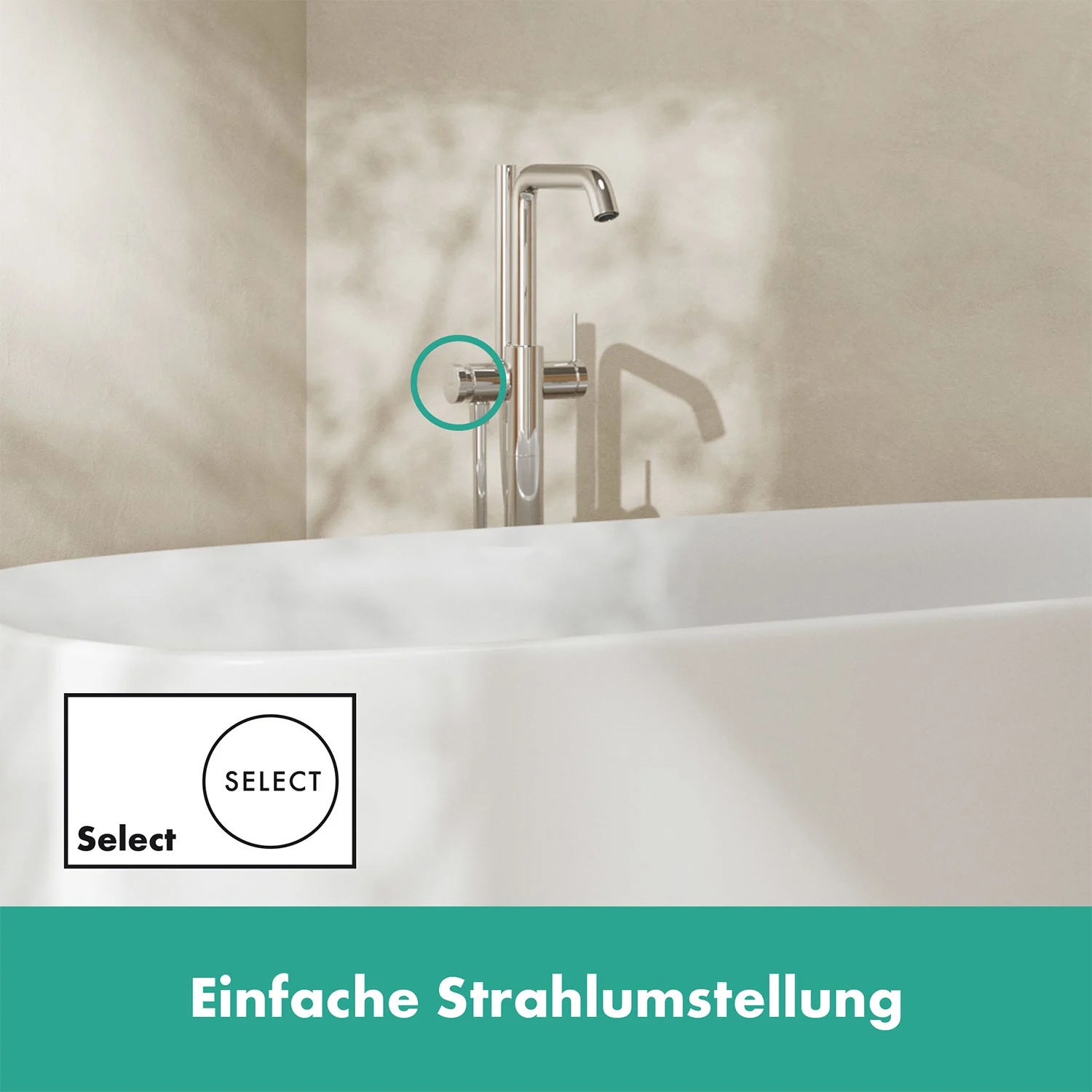 hansgrohe Tecturis S Einhebel-Wannenarmatur bodenstehend Bild 4